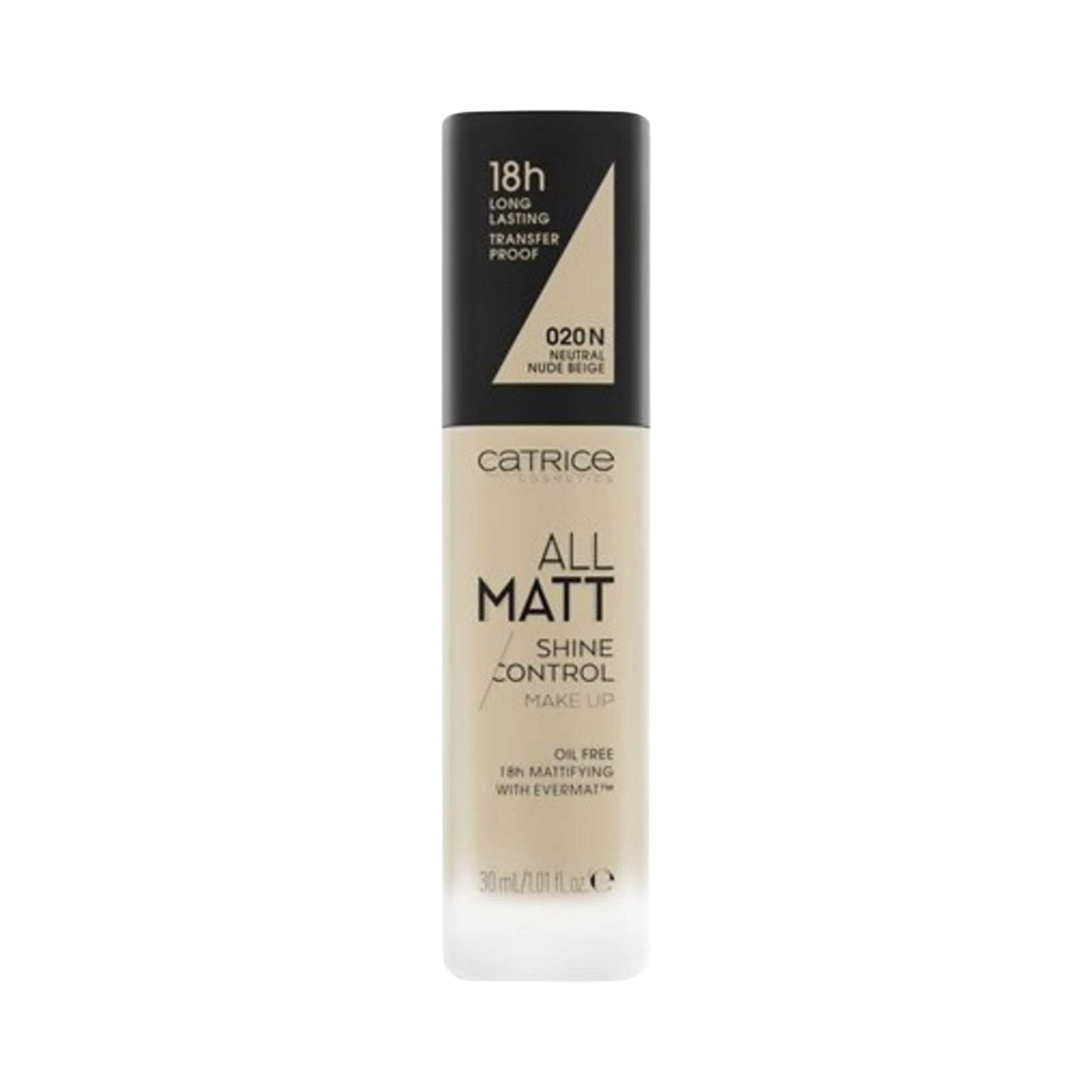 Foundation-Catrice-All Matt Shine Control Make Up Foundation-020N-Neutral Nude Beige-F-30ML