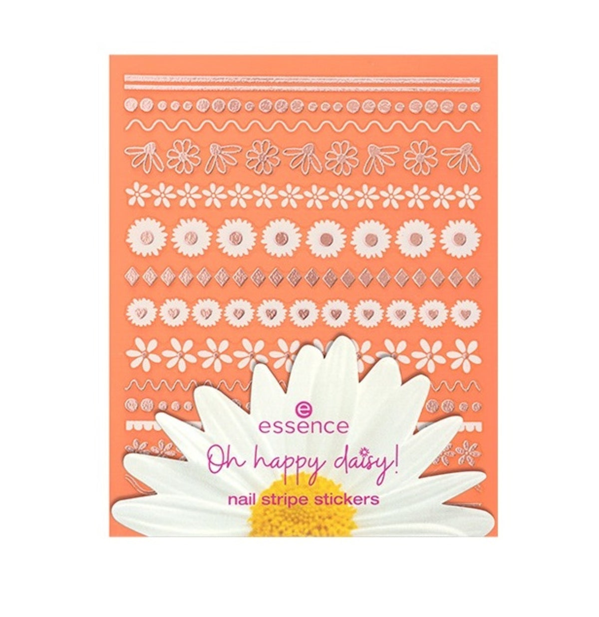 Nail Stickers-Essence-Oh Happy Daisy Nail Stickers-F-15PCS