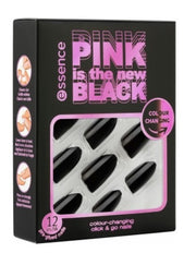 False Nails-Essence-Pink Is The New Black Colour-Changing Click & Go Nails-F