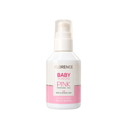 ModaBodyShop Florence Baby Powder Pink perfume gel in a 50ml white pump bottle for body and intimate use.