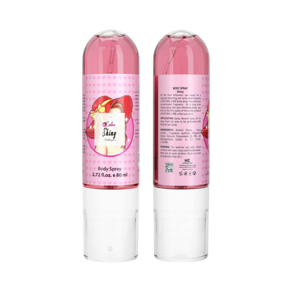 Natural Care Cake Shiny Bubble Gum Set spray bottle