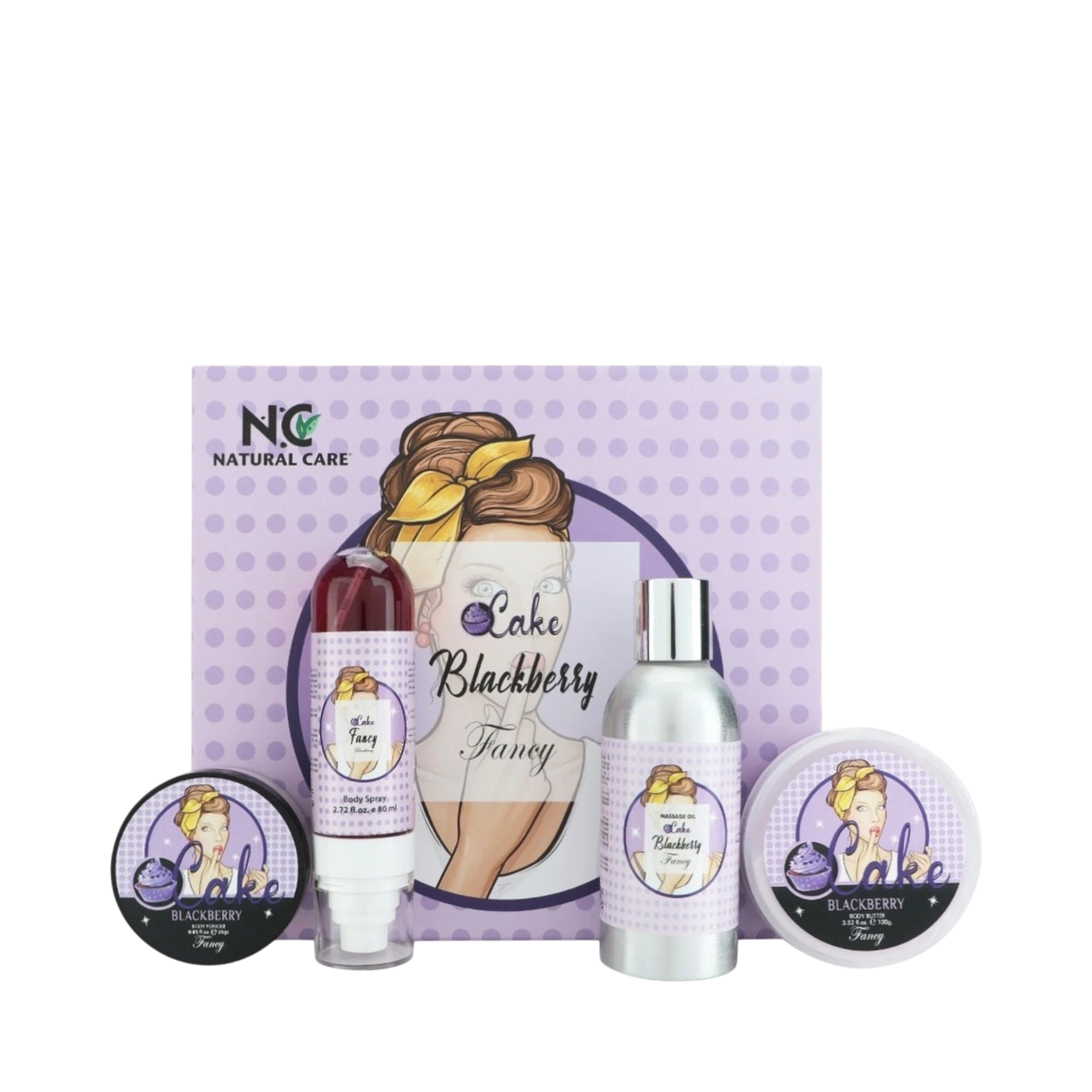 Skin Care Set-Natural Care-Fancy Blackberry Bath & Body Gift Set-F