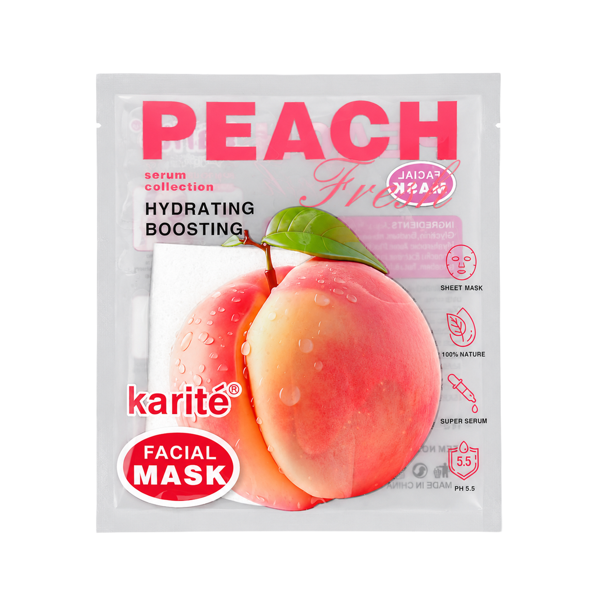 Peach Fresh Hydrating Boosting Facial Mask
