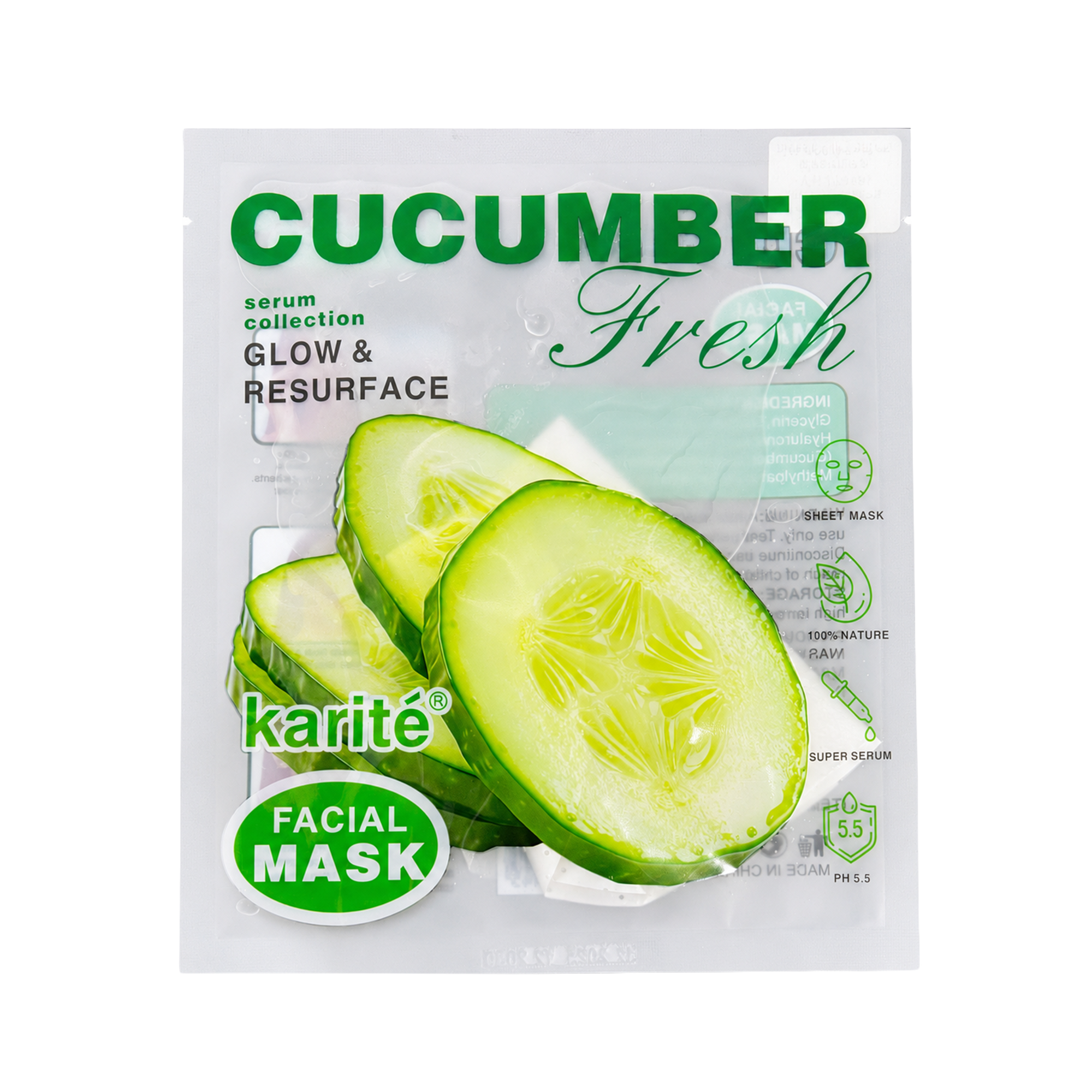 Cucumber Fresh Glow & Resurface Facial Mask
