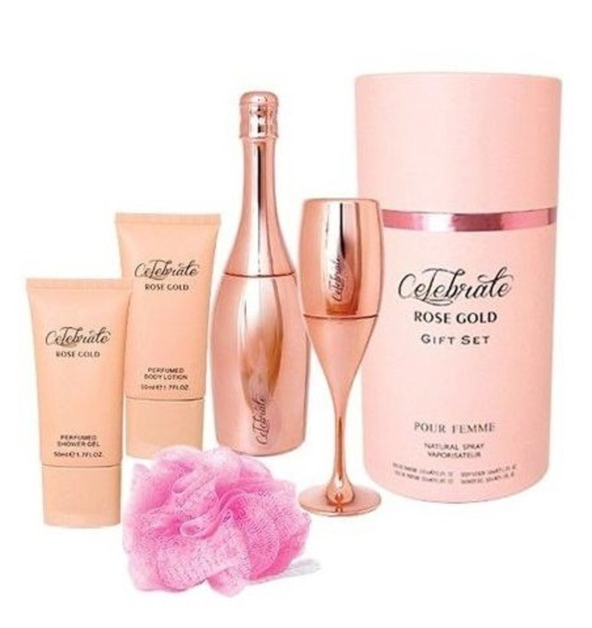 Perfume Set-Sellion Parfums-Celebrate Rose Gold Gift Set-F
