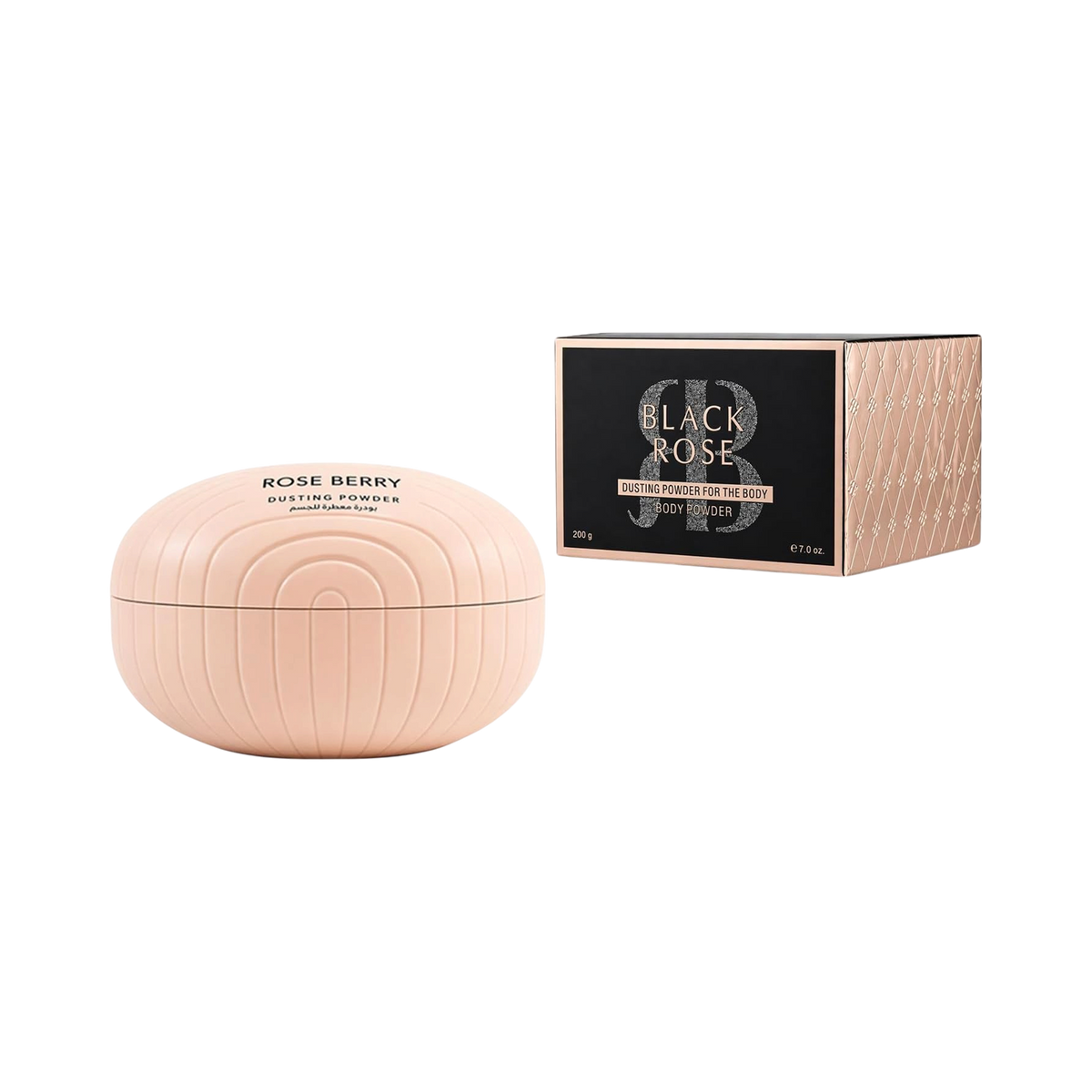 Rose Berry Black Rose Dusting Powder 200 g jar and carton