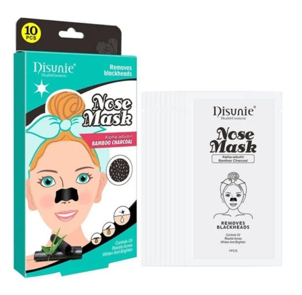 Nose Mask-Disunie-Bamboo Charcoal Blackhead Removal Nose Patch-U-10PCS