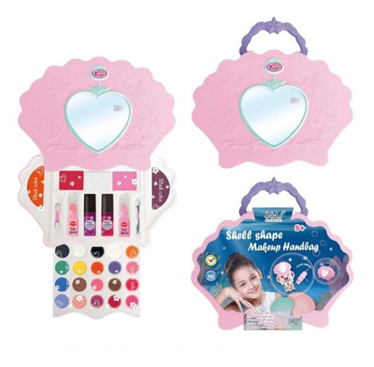 Makeup Kit-S&Li-Shell Shape Makeup Handbag-F