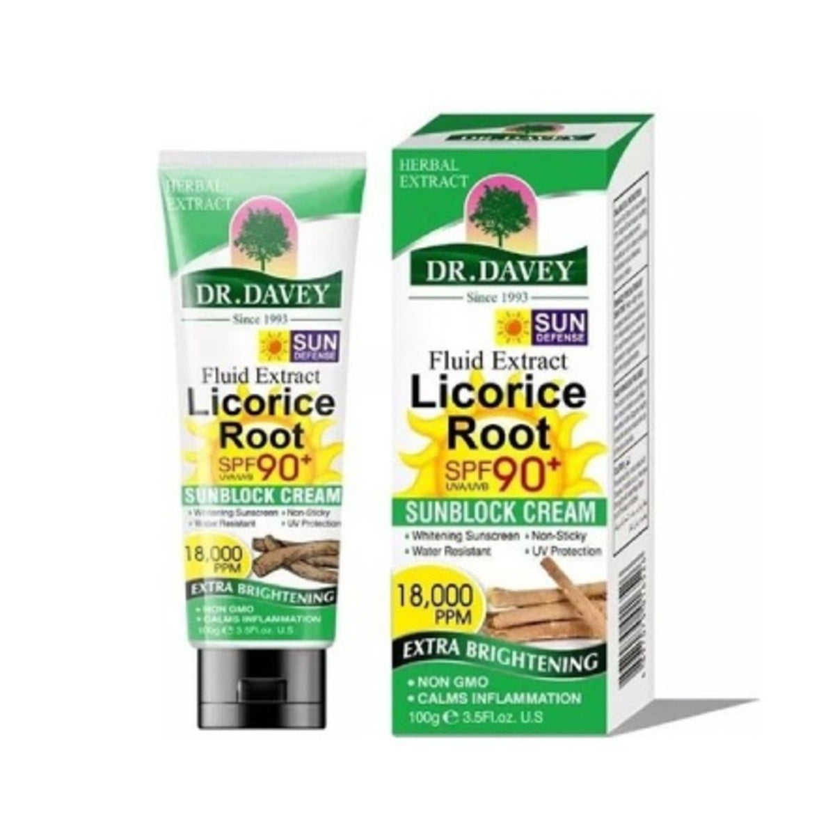 Sunscreen-Dr. Davey-Sunscreen with Licorice Extract SPF 90+-U-100ML