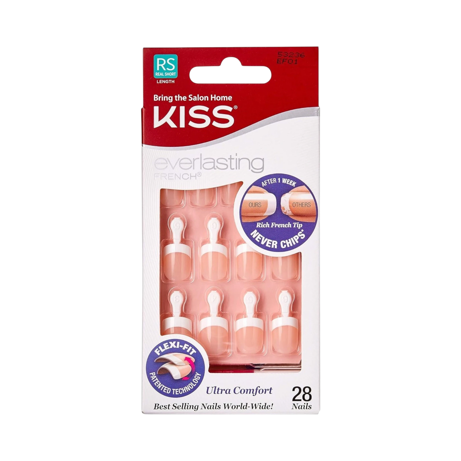 False Nails-Kiss-Everlasting French False Nails-F