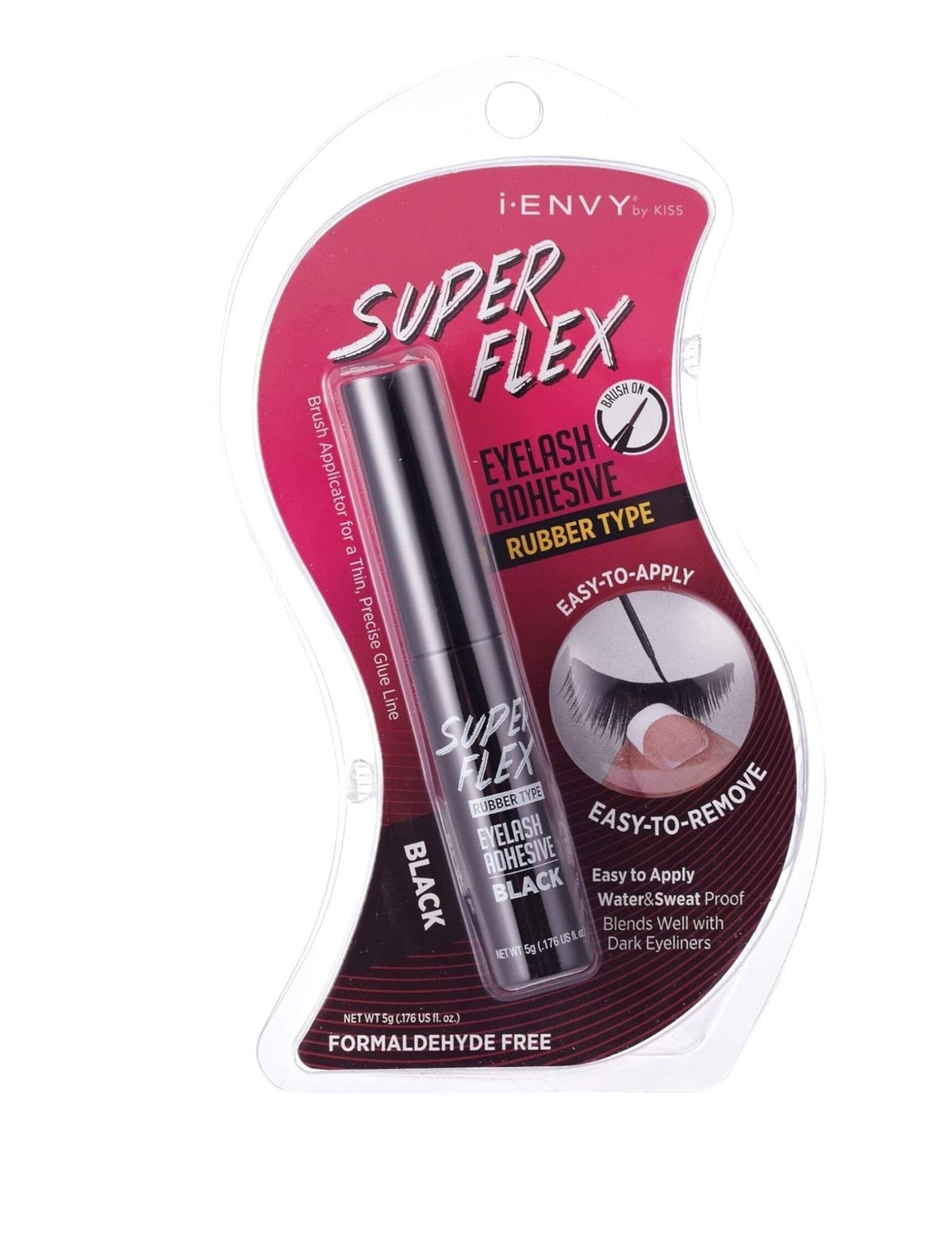 Eyelashes Glue-Kiss-Super Flex Eyelash Glue-Black-F