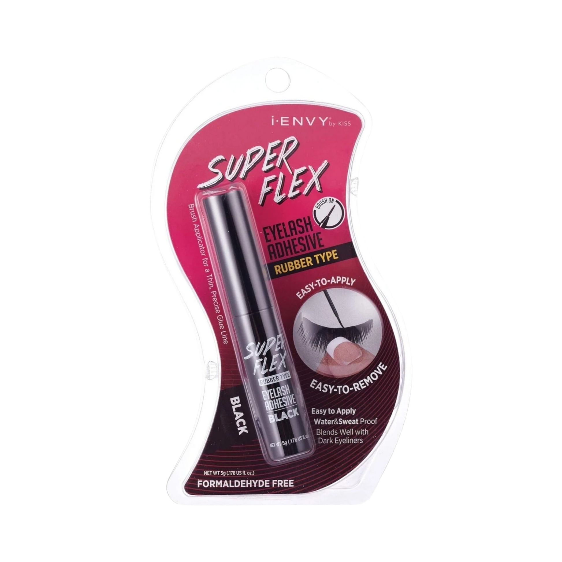 Eyelashes Glue-Kiss-Super Flex Eyelash Glue-Black-F