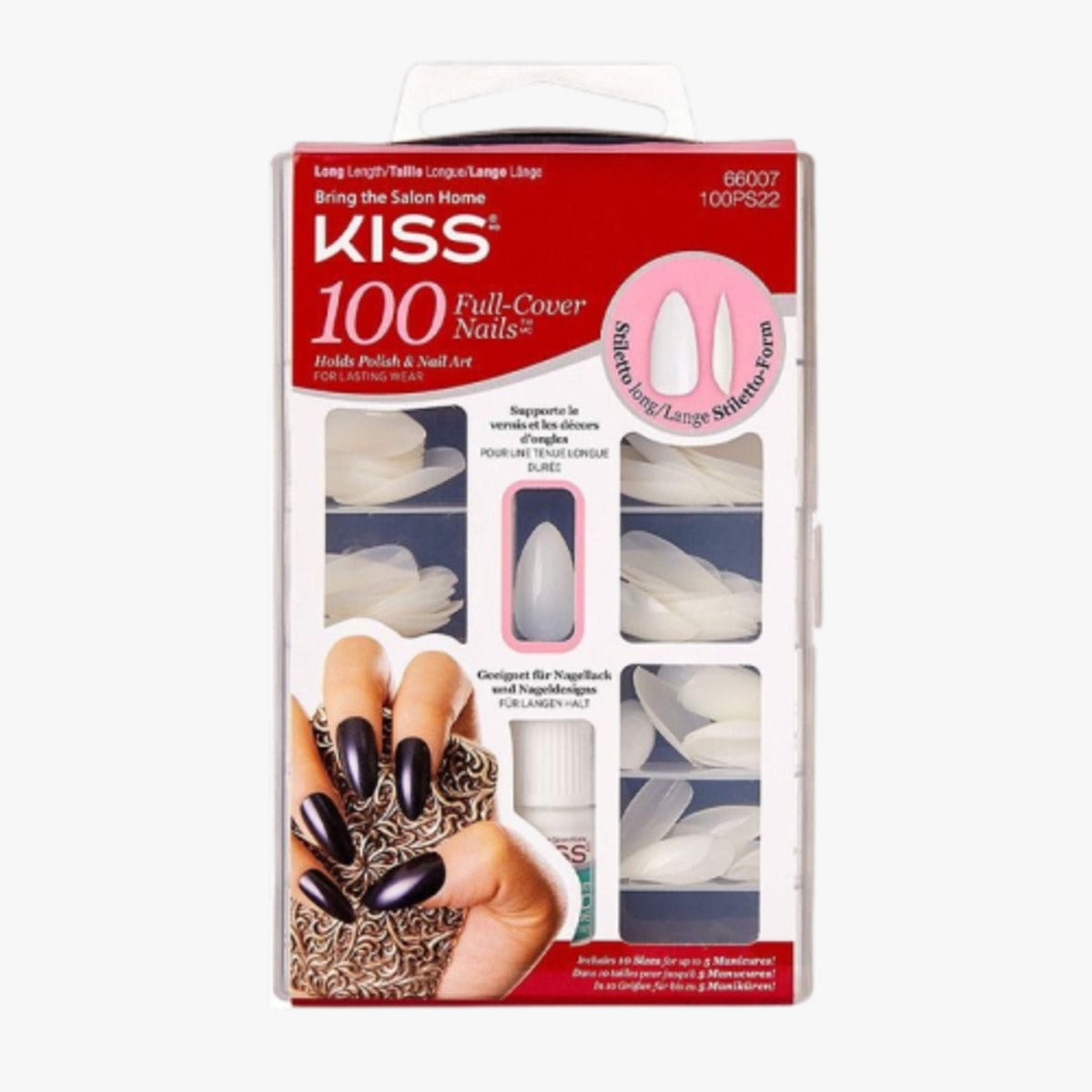 Full Cover Nails Long Stiletto