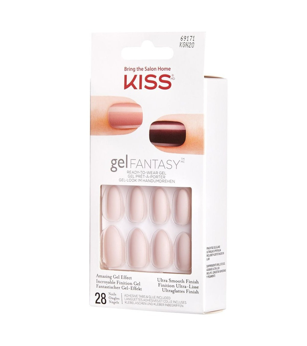 False Nails-Kiss-Gel Fantasy Short Nails - Wait N See-Wait N See-F
