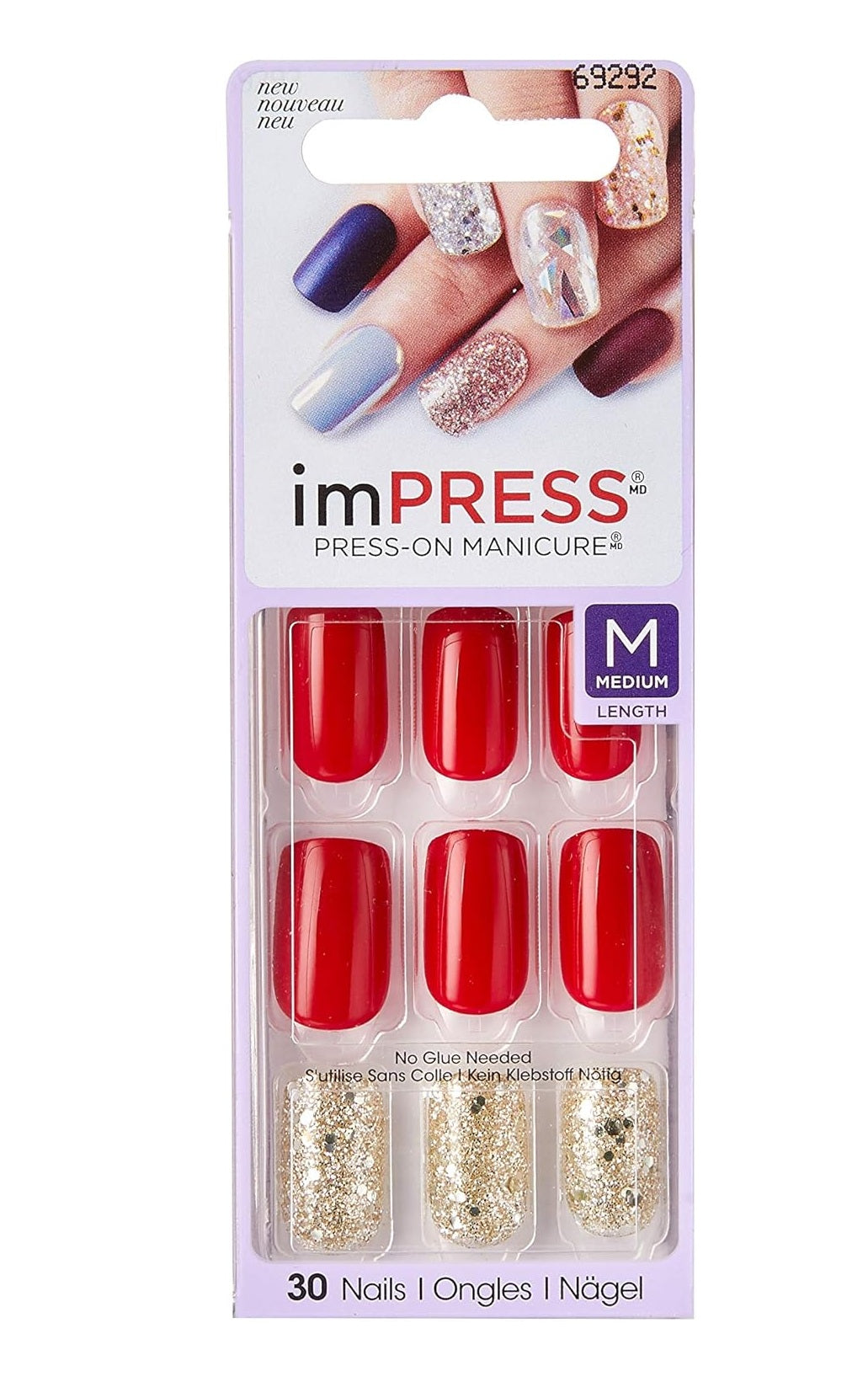 False Nails-Kiss-Broadway Impress Accent Nails-He's With Me-F