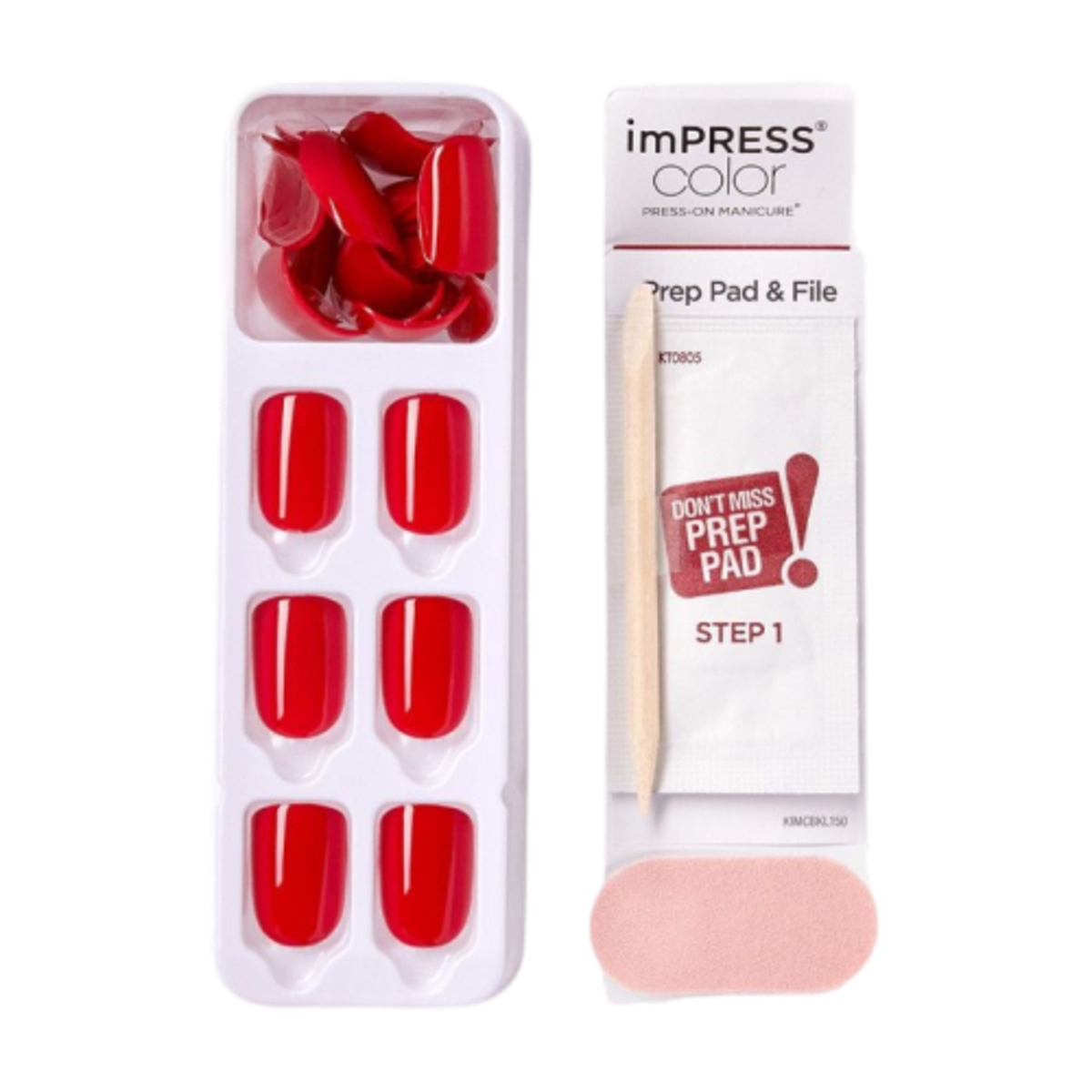 False Nails-Kiss-Impress Press On Color Nails-Reddy Or Not-F