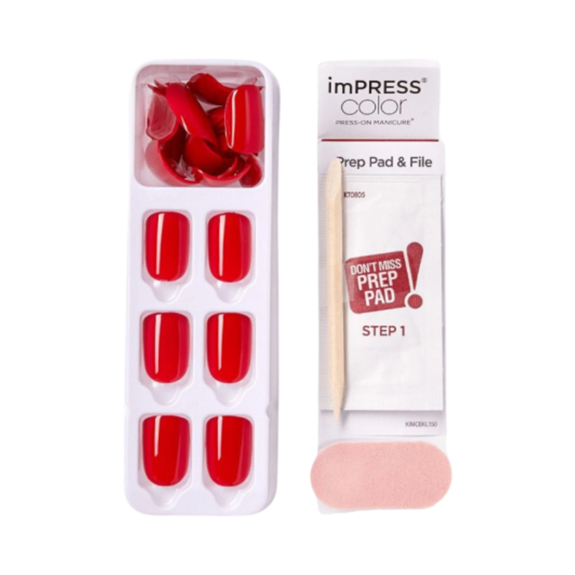 False Nails-Kiss-Impress Press On Color Nails-Reddy Or Not-F