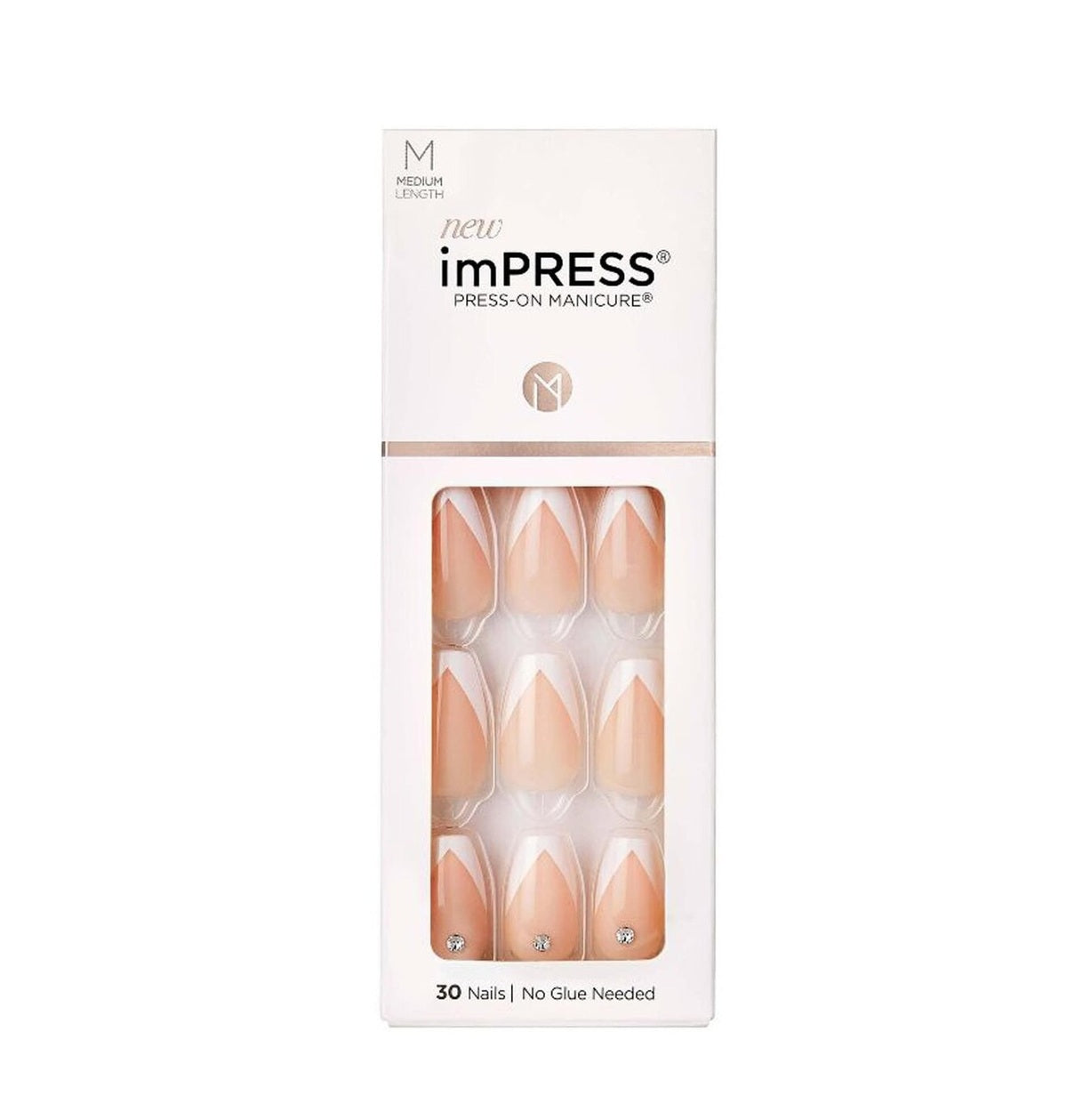 False Nails-Kiss-Impress Press On Color Nails-So French-F