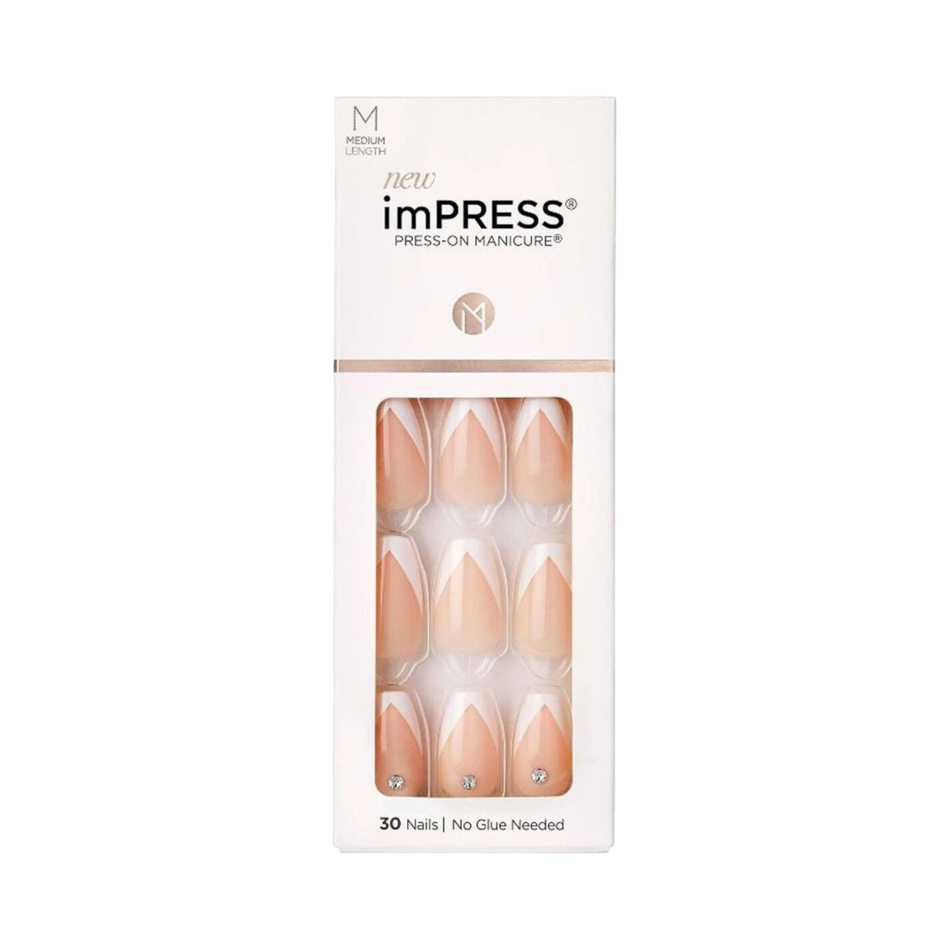 False Nails-Kiss-Impress Press On Color Nails-So French-F