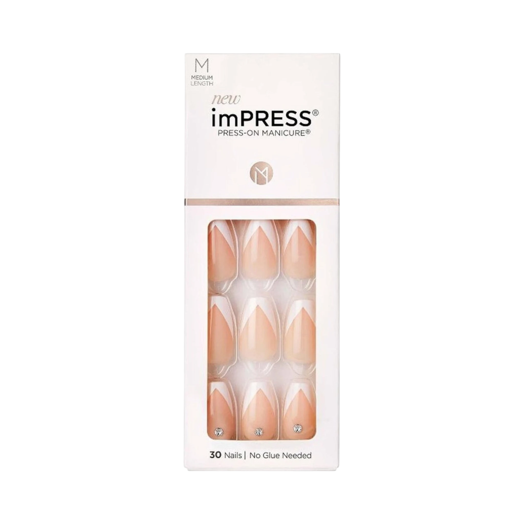 False Nails-Kiss-Impress Press On Color Nails-So French-F