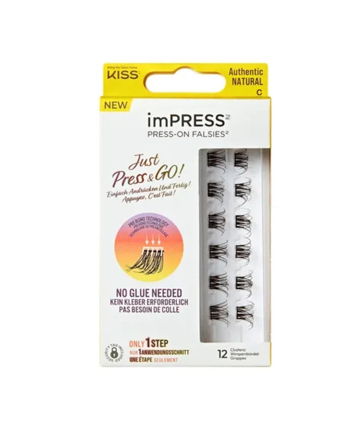 False Eyelashes-Kiss-Imress Press On Falsies - Authentic Natural-Authentic Natural-F