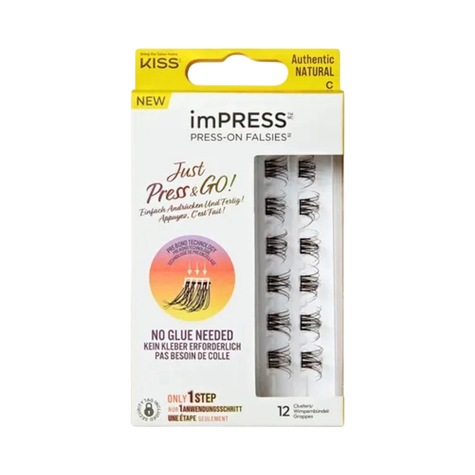 False Eyelashes-Kiss-Imress Press On Falsies - Authentic Natural-Authentic Natural-F