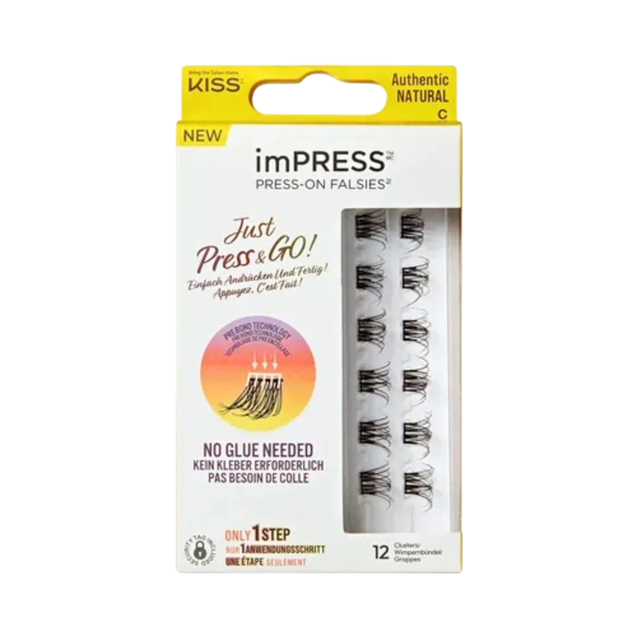 False Eyelashes-Kiss-Imress Press On Falsies - Authentic Natural-Authentic Natural-F