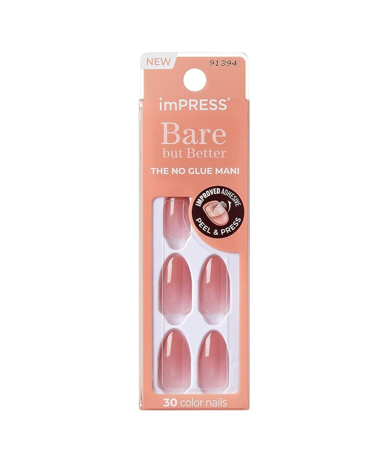 False Nails-Kiss-Impress Bare But Better Press On False Nails-Serenity-F