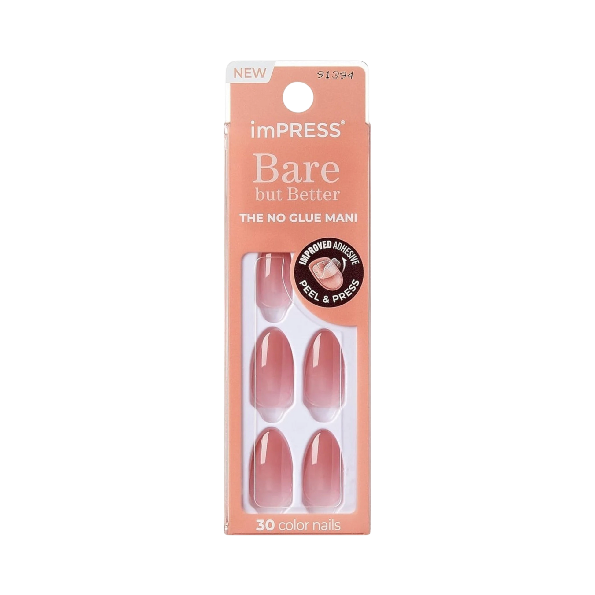 False Nails-Kiss-Impress Bare But Better Press On False Nails-Serenity-F