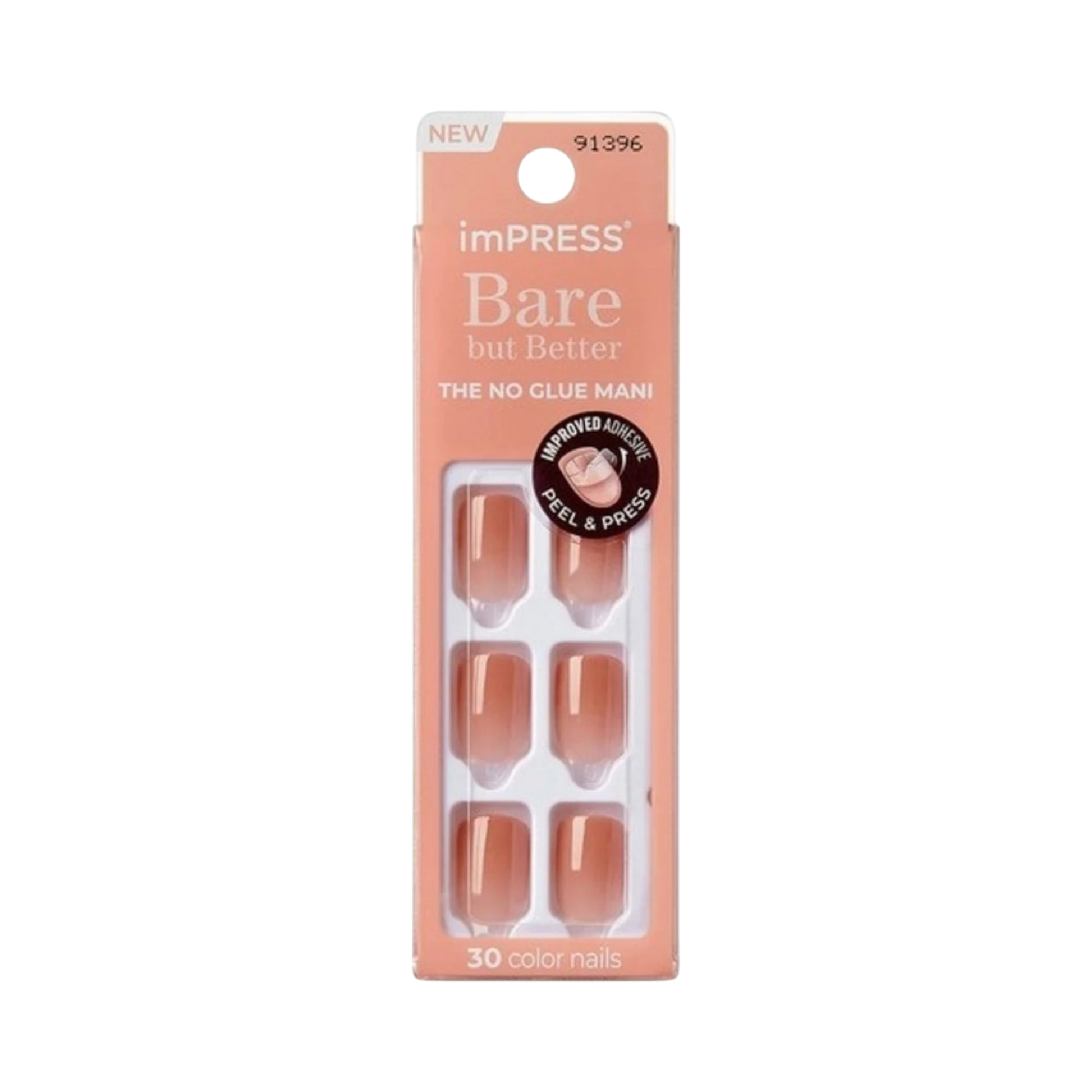False Nails-Kiss-Impress Bare But Better Press On False Nails-Balance-F