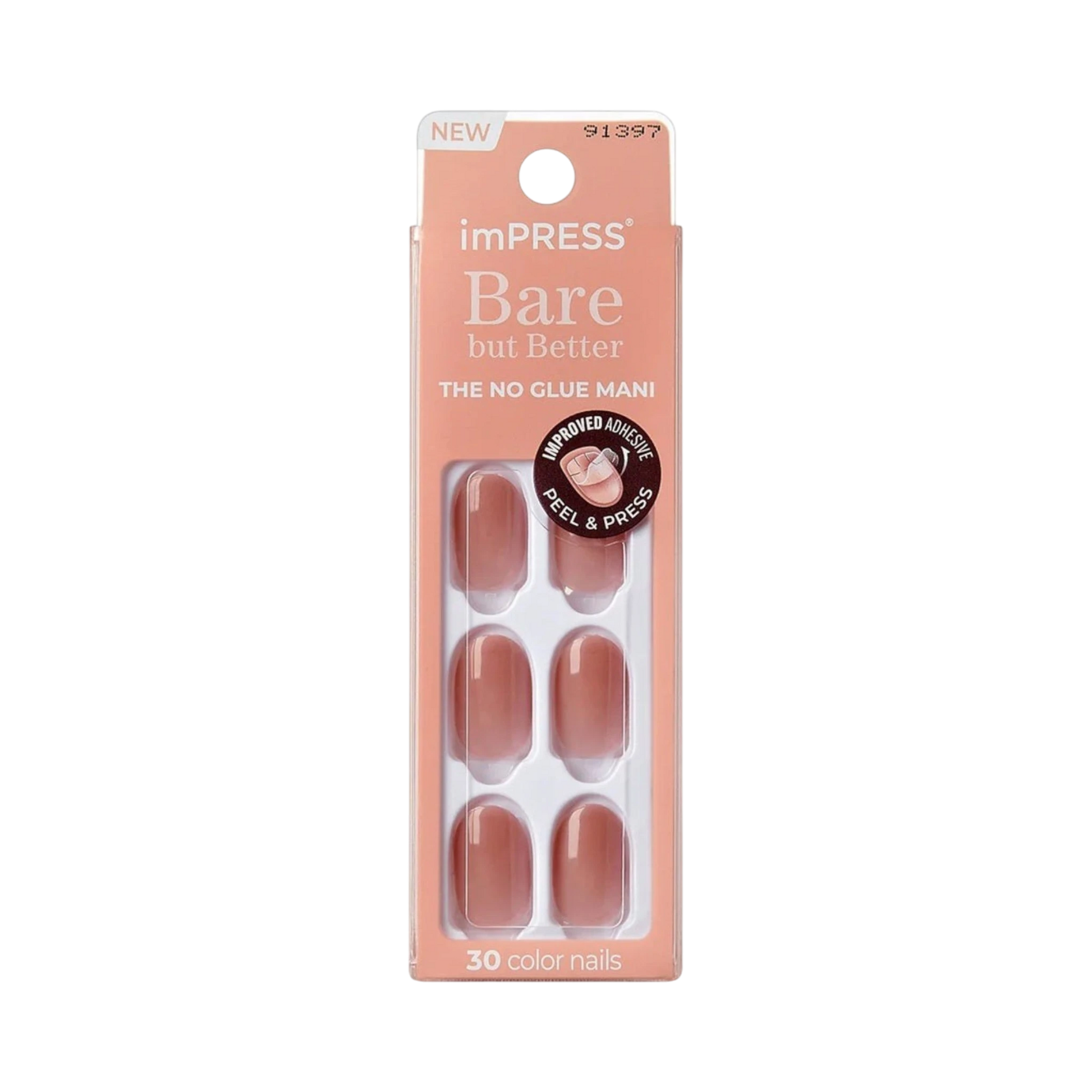 False Nails-Kiss-Impress Bare But Better Press On False Nails-Charmer-F
