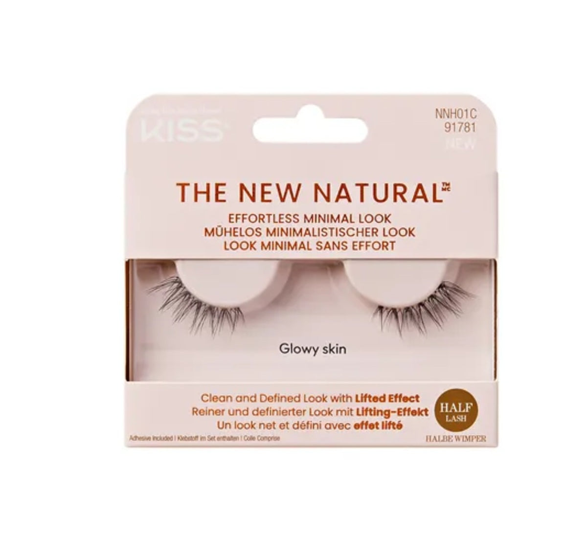 False Eyelashes-Kiss-The New Natural Half False Lashes-Gowy Skin-F