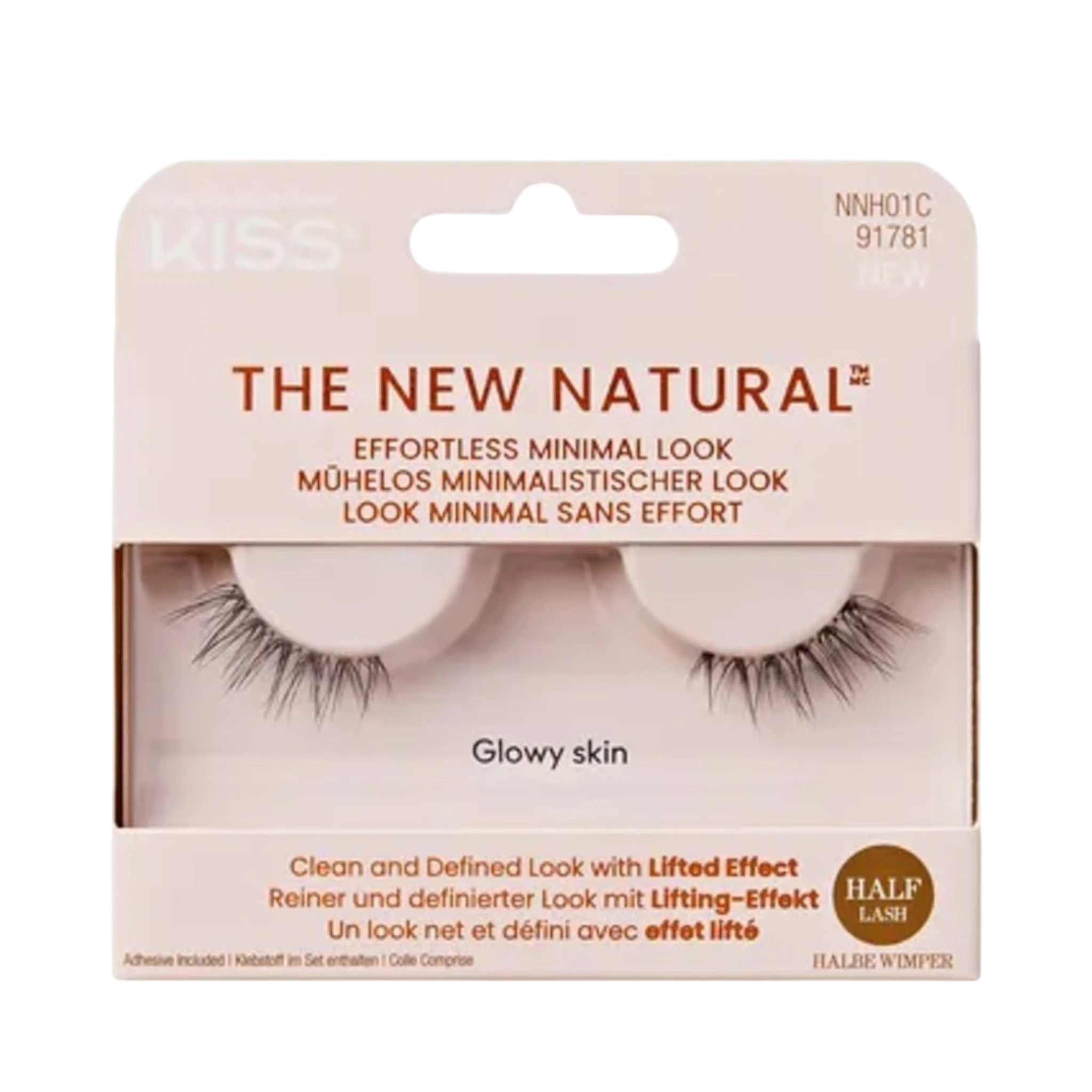 False Eyelashes-Kiss-The New Natural Half False Lashes-Gowy Skin-F
