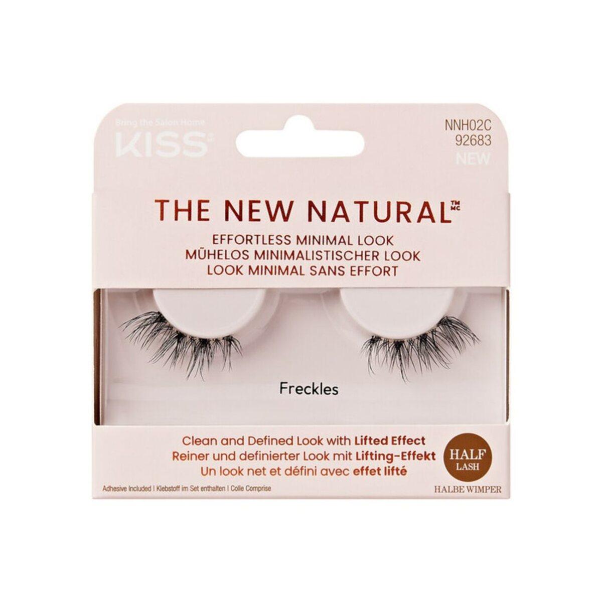 False Eyelashes-Kiss-The New Natural Half False Lashes-Freckles-F