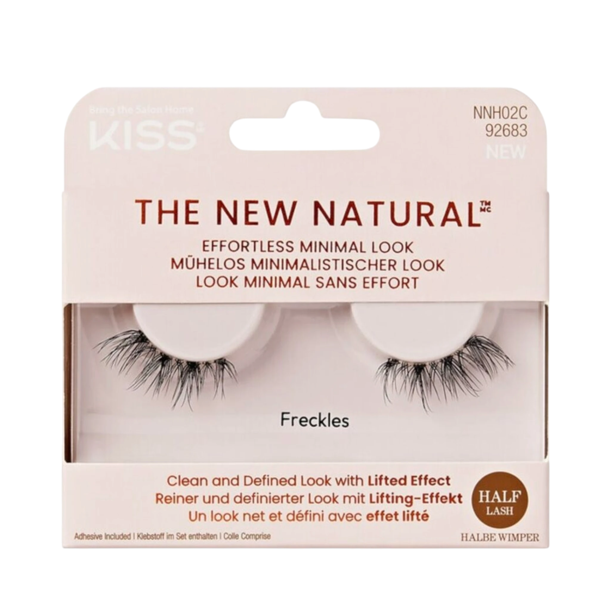 False Eyelashes-Kiss-The New Natural Half False Lashes-Freckles-F