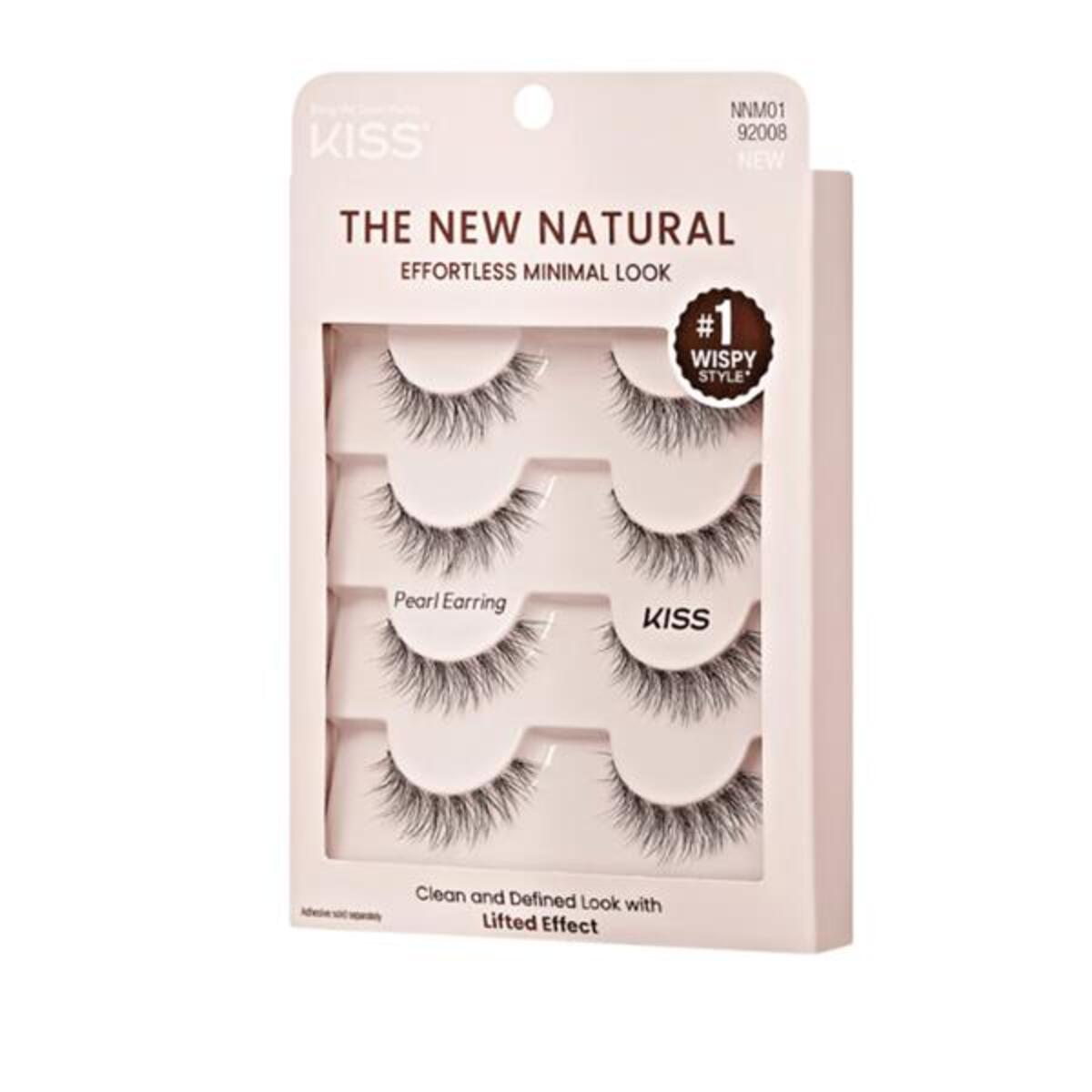 False Eyelashes-Kiss-The New Natural False Lashes Multipack-Pearl Earring-F