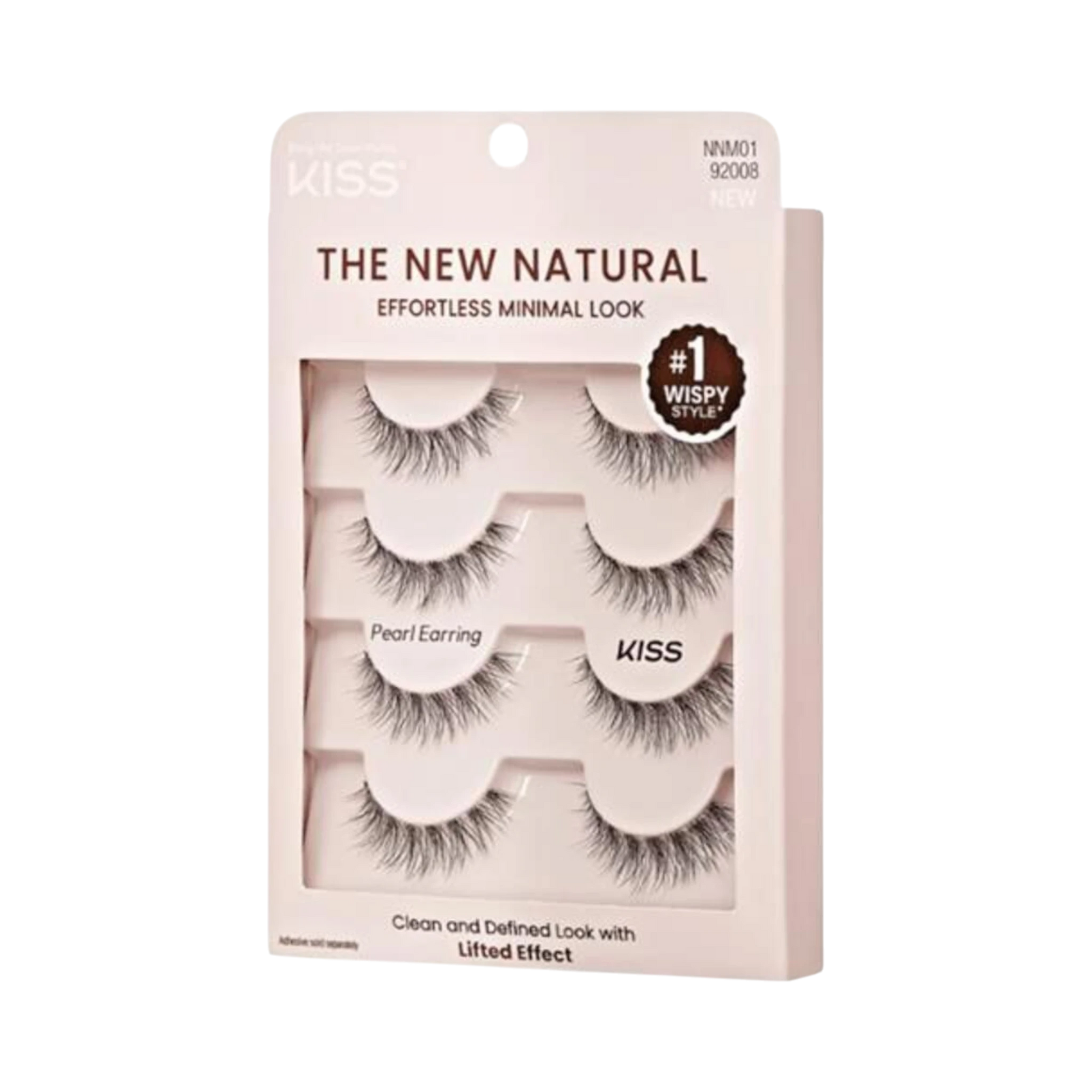 False Eyelashes-Kiss-The New Natural False Lashes Multipack-Pearl Earring-F