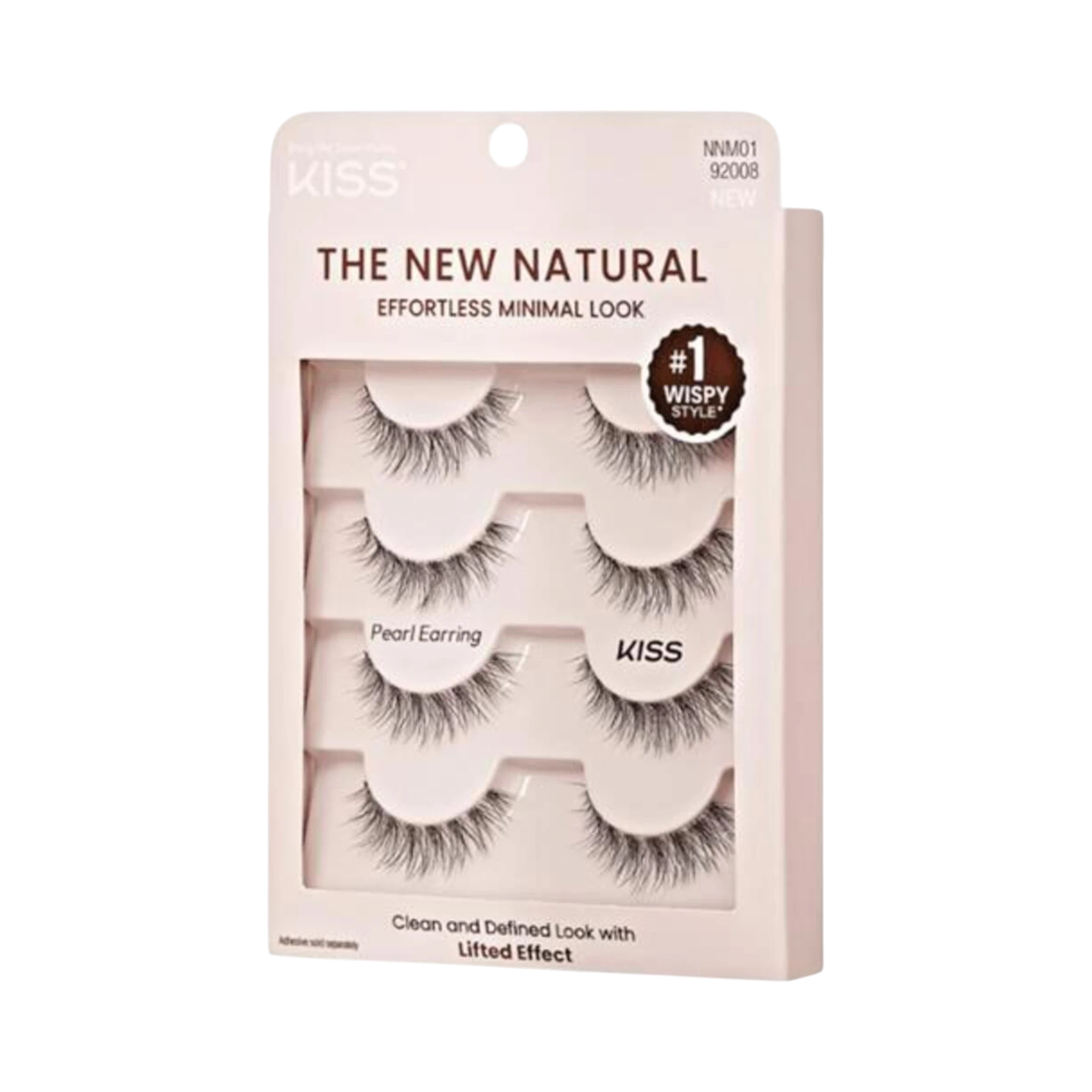 False Eyelashes-Kiss-The New Natural False Lashes Multipack-Pearl Earring-F