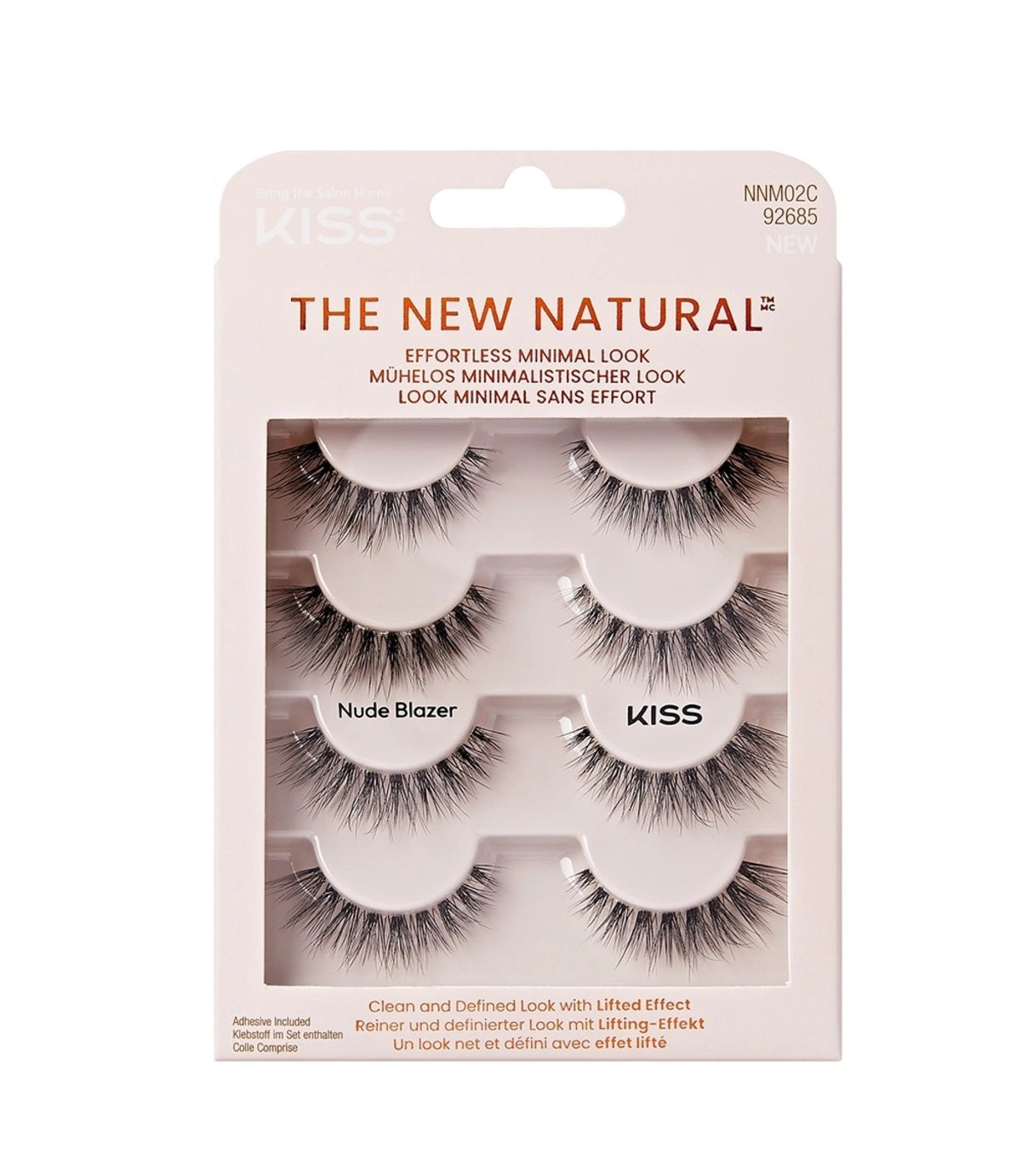 False Eyelashes-Kiss-The New Natural False Lashes Multipack-Nude Blazer-F