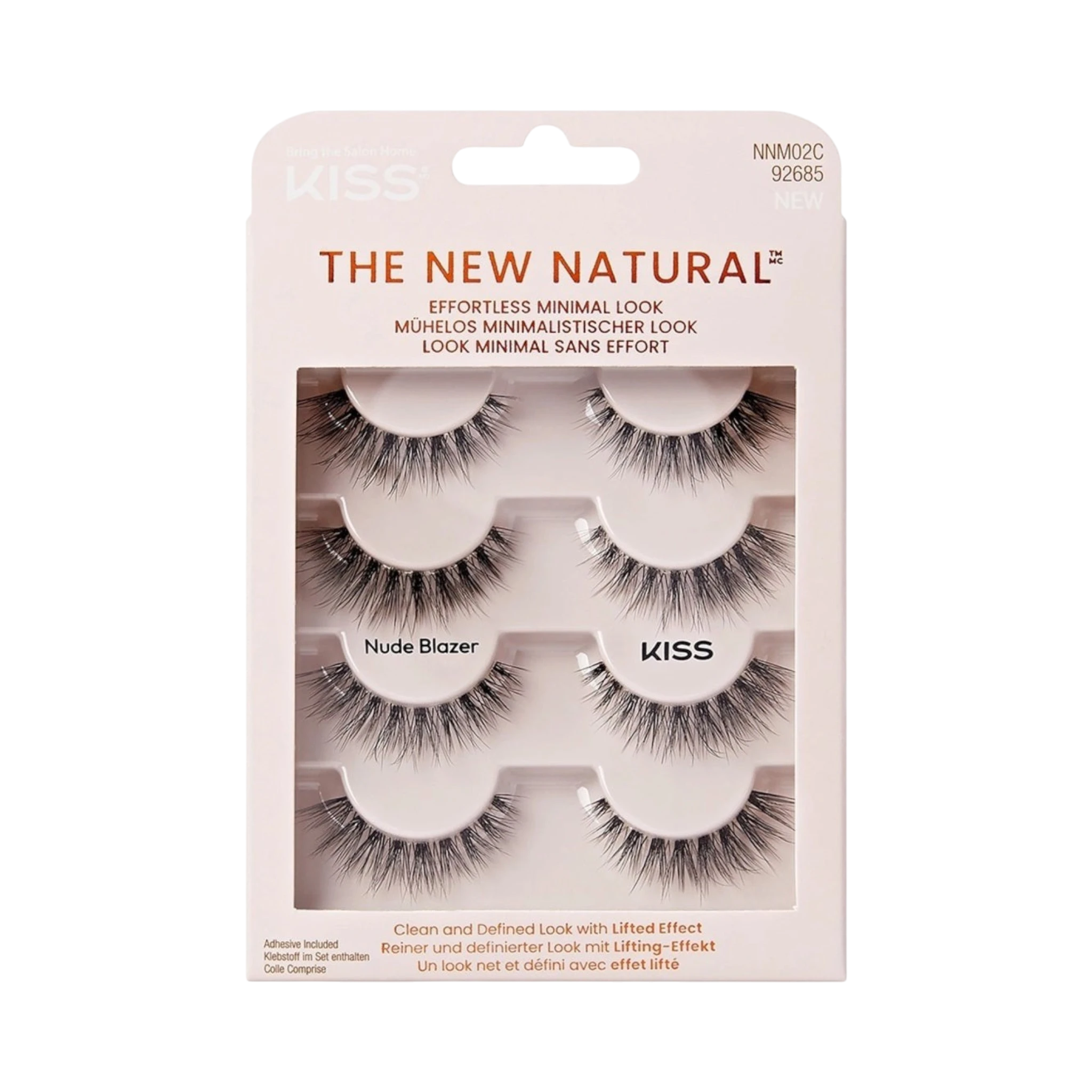 False Eyelashes-Kiss-The New Natural False Lashes Multipack-Nude Blazer-F