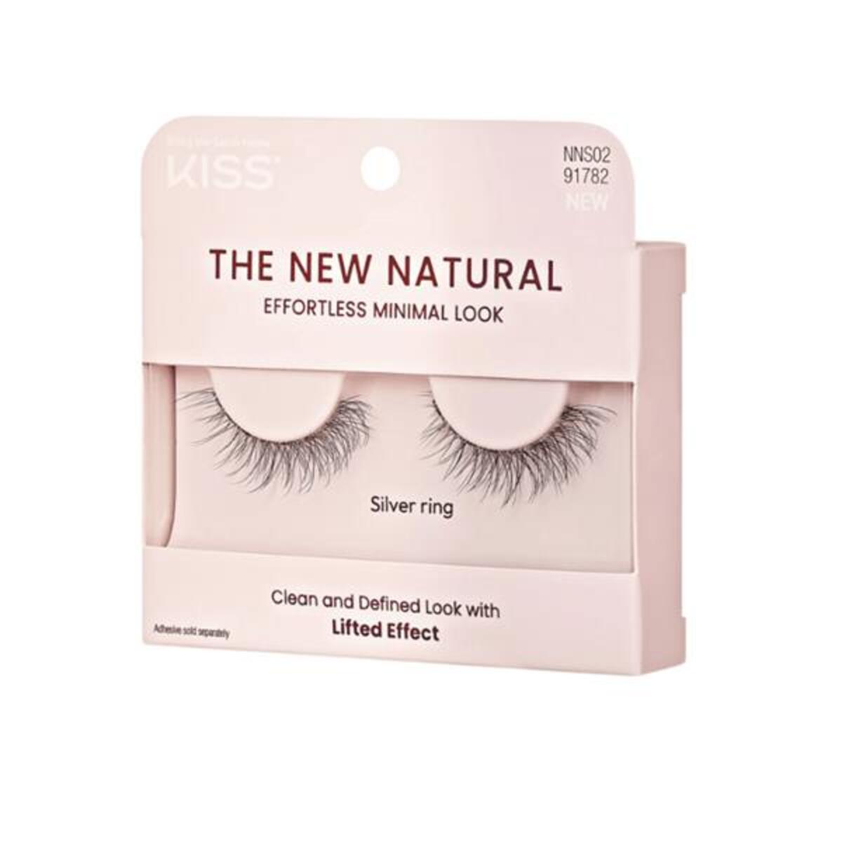 False Eyelashes-Kiss-The New Natural False Lashes Multipack-Silver Ring-F