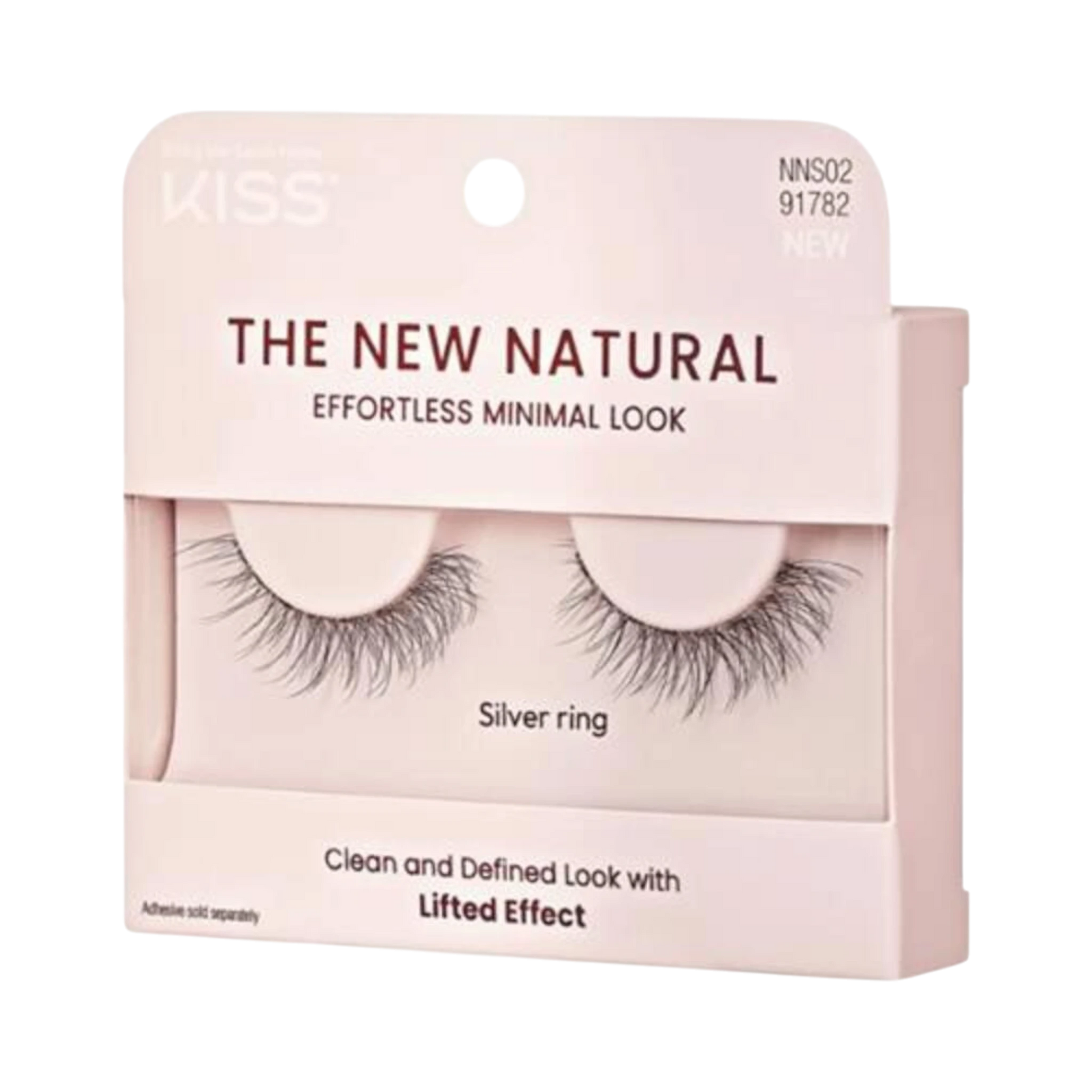 False Eyelashes-Kiss-The New Natural False Lashes Multipack-Silver Ring-F