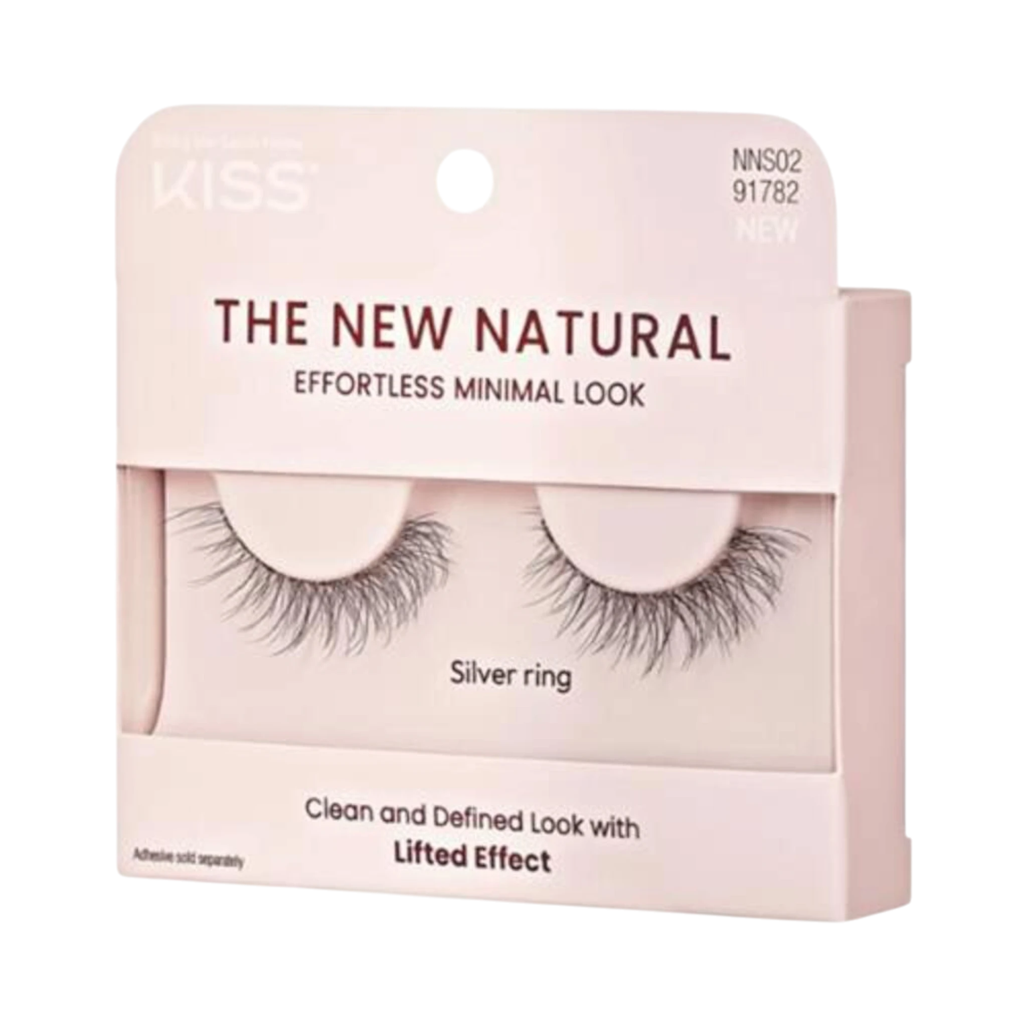 False Eyelashes-Kiss-The New Natural False Lashes Multipack-Silver Ring-F