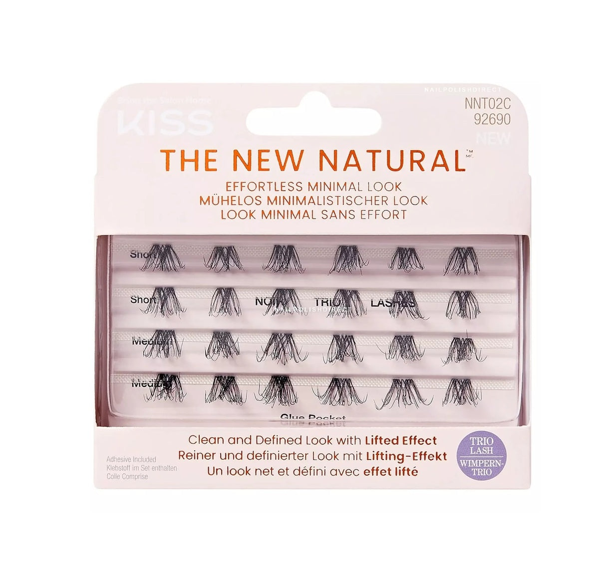 False Eyelashes-Kiss-The New Natural Half False Lashes-Noir-F
