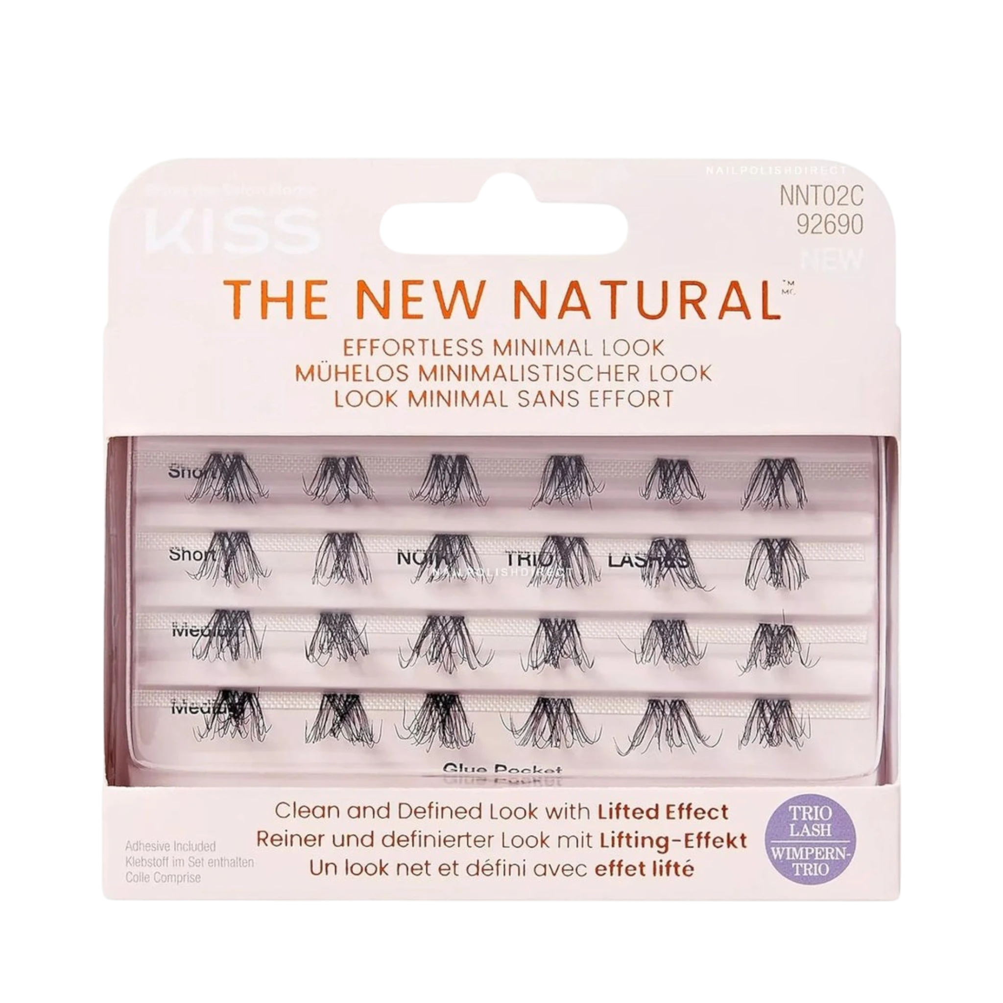 False Eyelashes-Kiss-The New Natural Half False Lashes-Noir-F