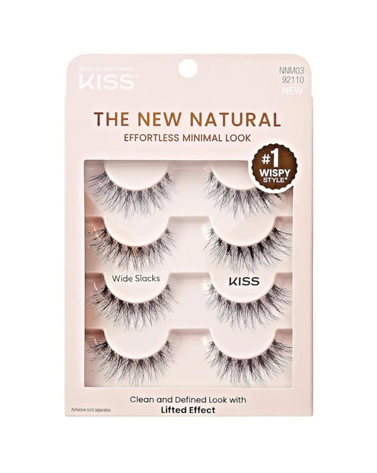 False Eyelashes-Kiss-The New Natural False Lashes Multipack-Wide Slacks-F