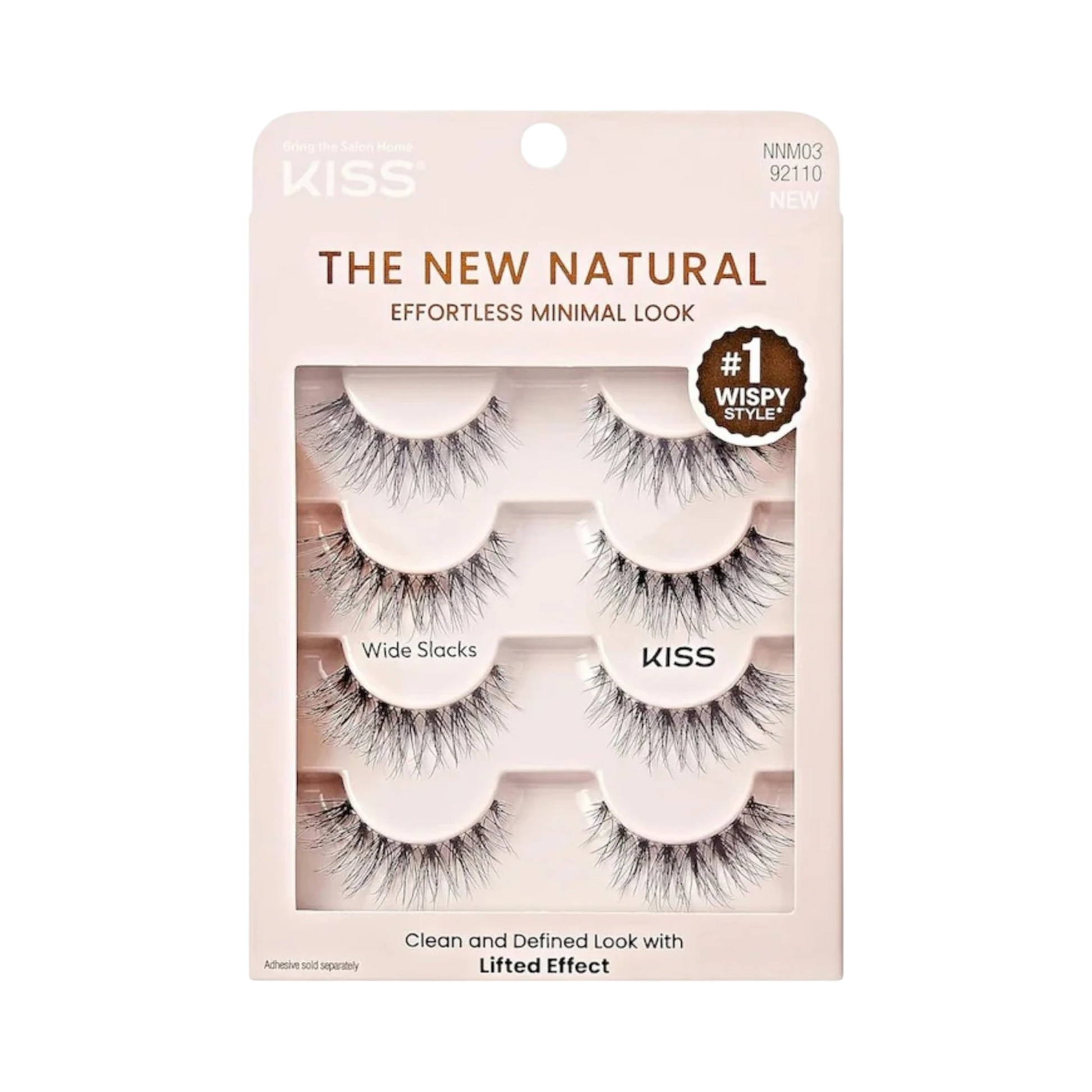 False Eyelashes-Kiss-The New Natural False Lashes Multipack-Wide Slacks-F