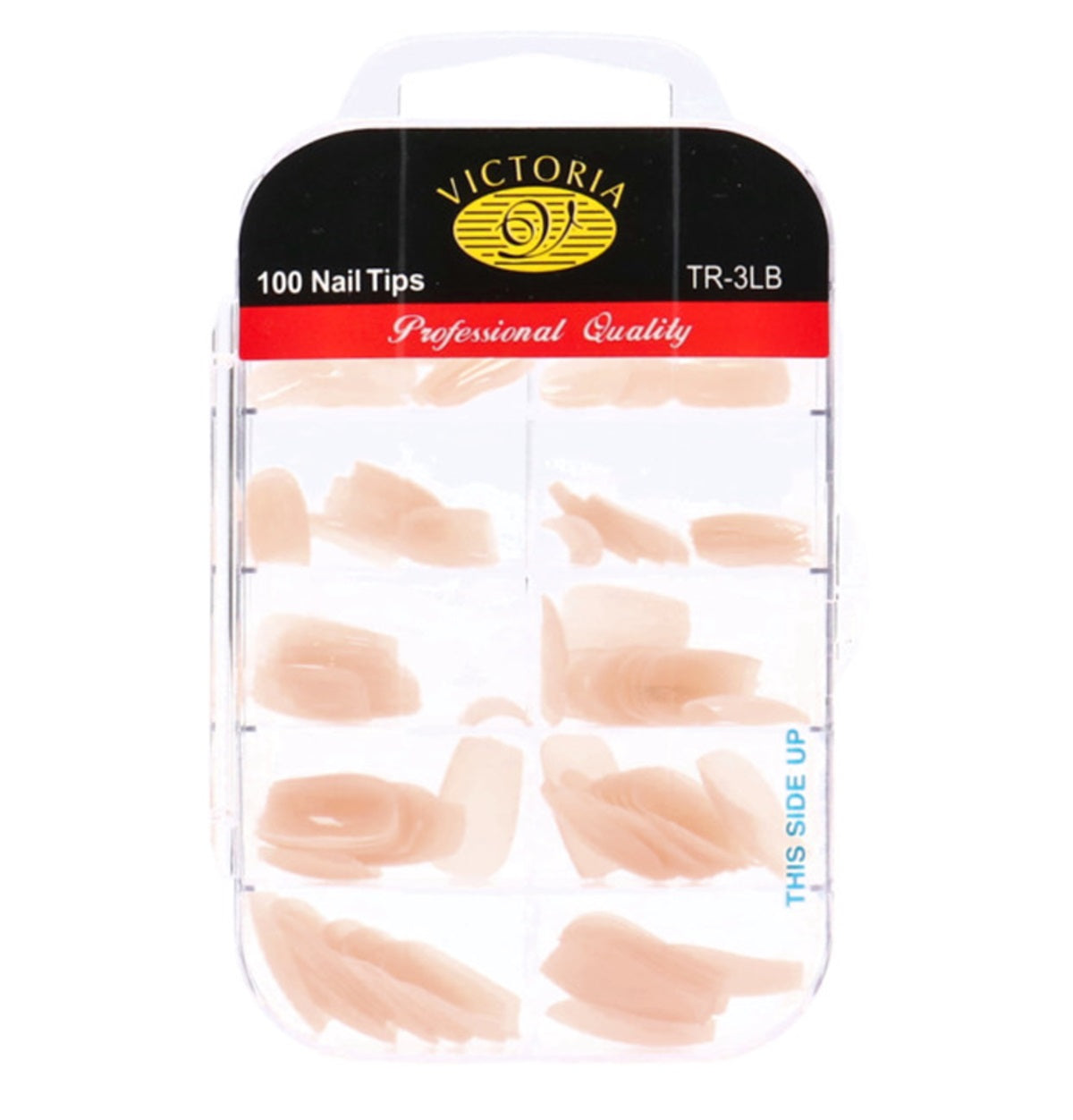 False Nails-Victoria Professional-Medium Length Glossy False Nails-F-100PCS