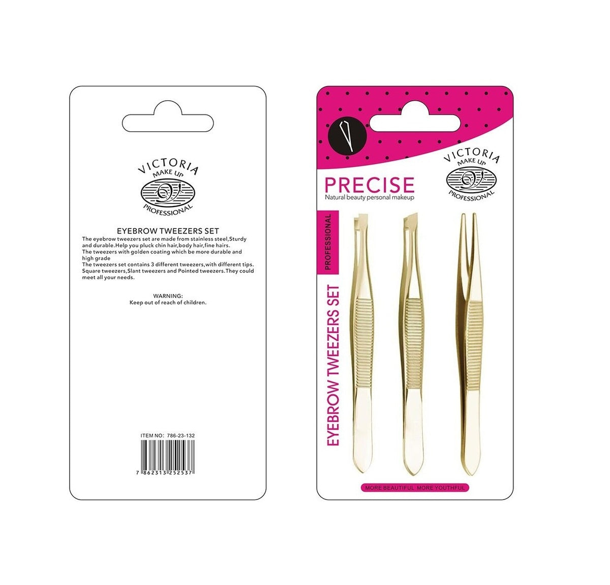 Tweezers-Victoria Professional-Precise Tweezers-F-3PCS