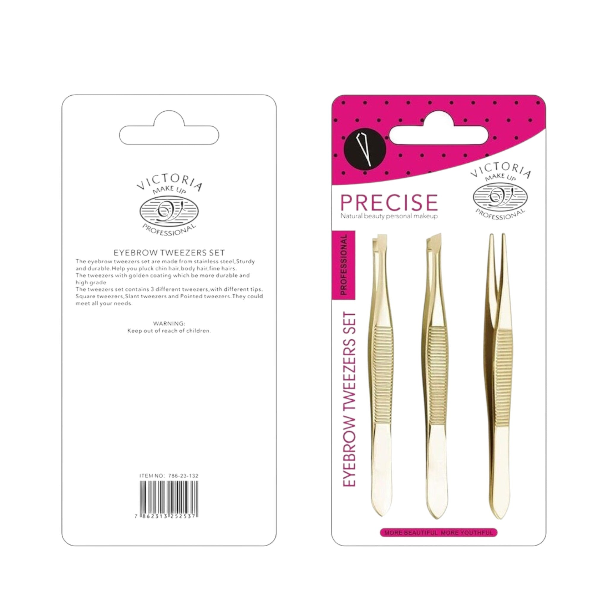 Tweezers-Victoria Professional-Precise Tweezers-F-3PCS